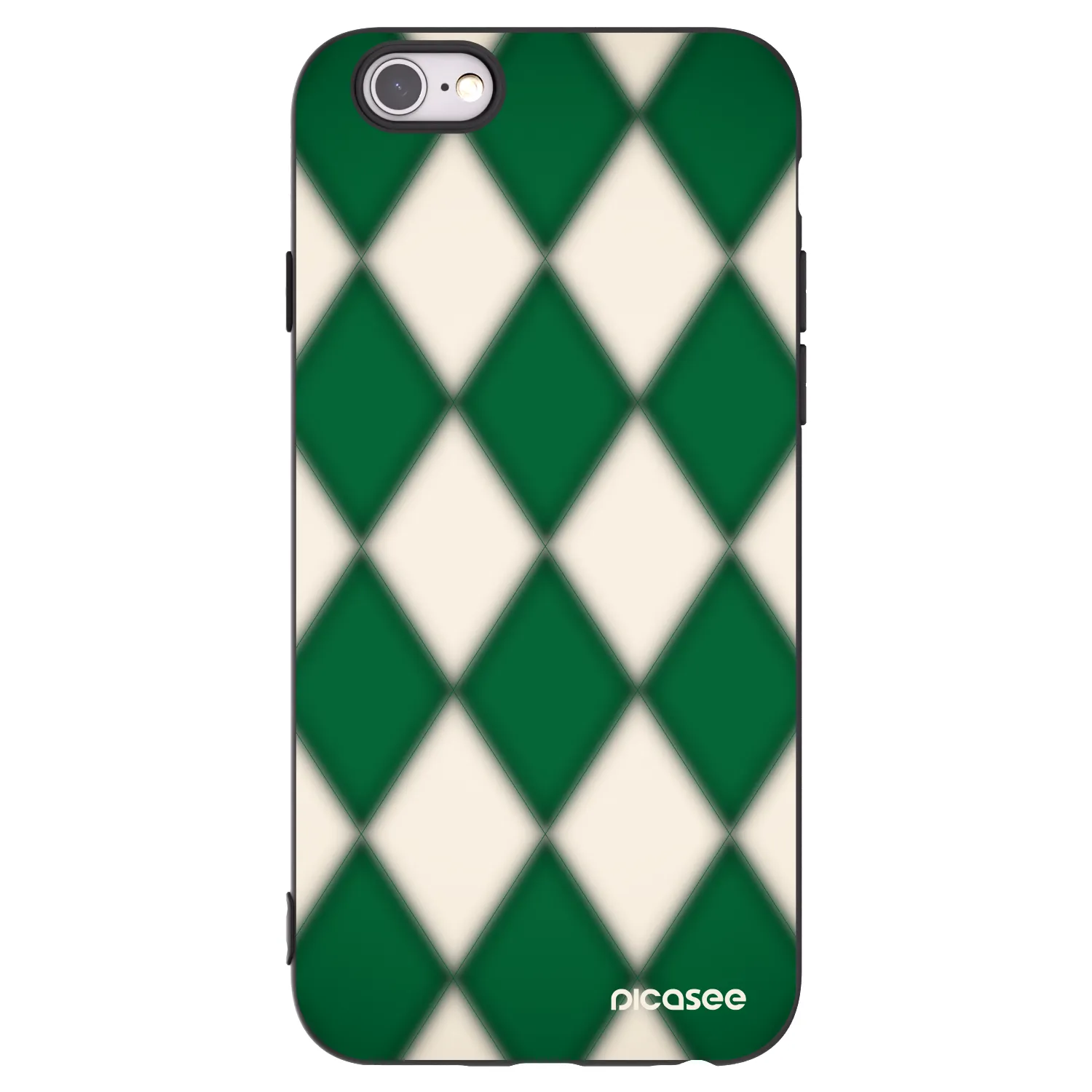 Picasee Μαύρη θήκη σιλικόνης για Apple iPhone 6/6S - Emerald Diamond