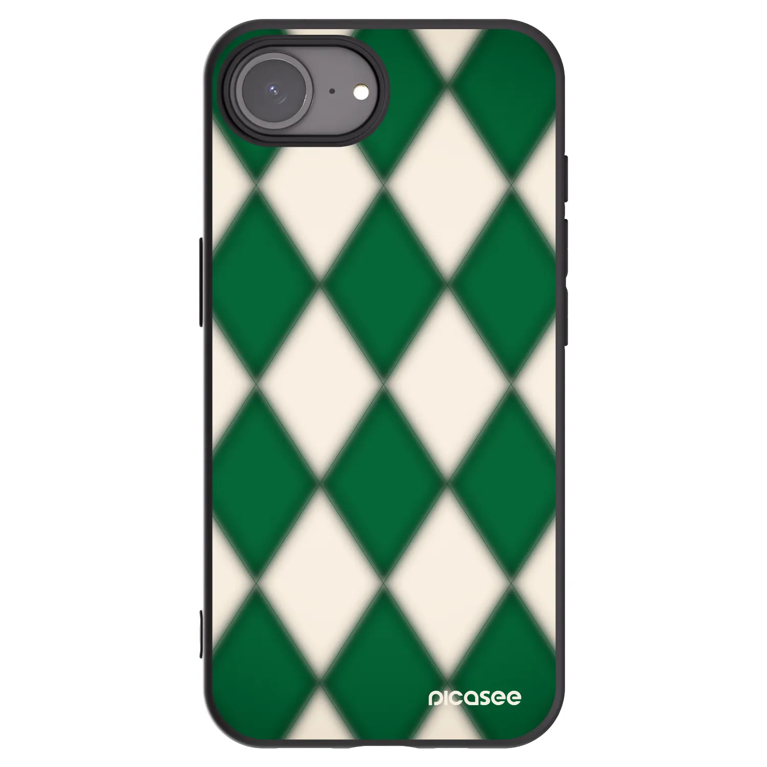 Picasee Μαύρη θήκη σιλικόνης για Apple iPhone 16e - Emerald Diamond