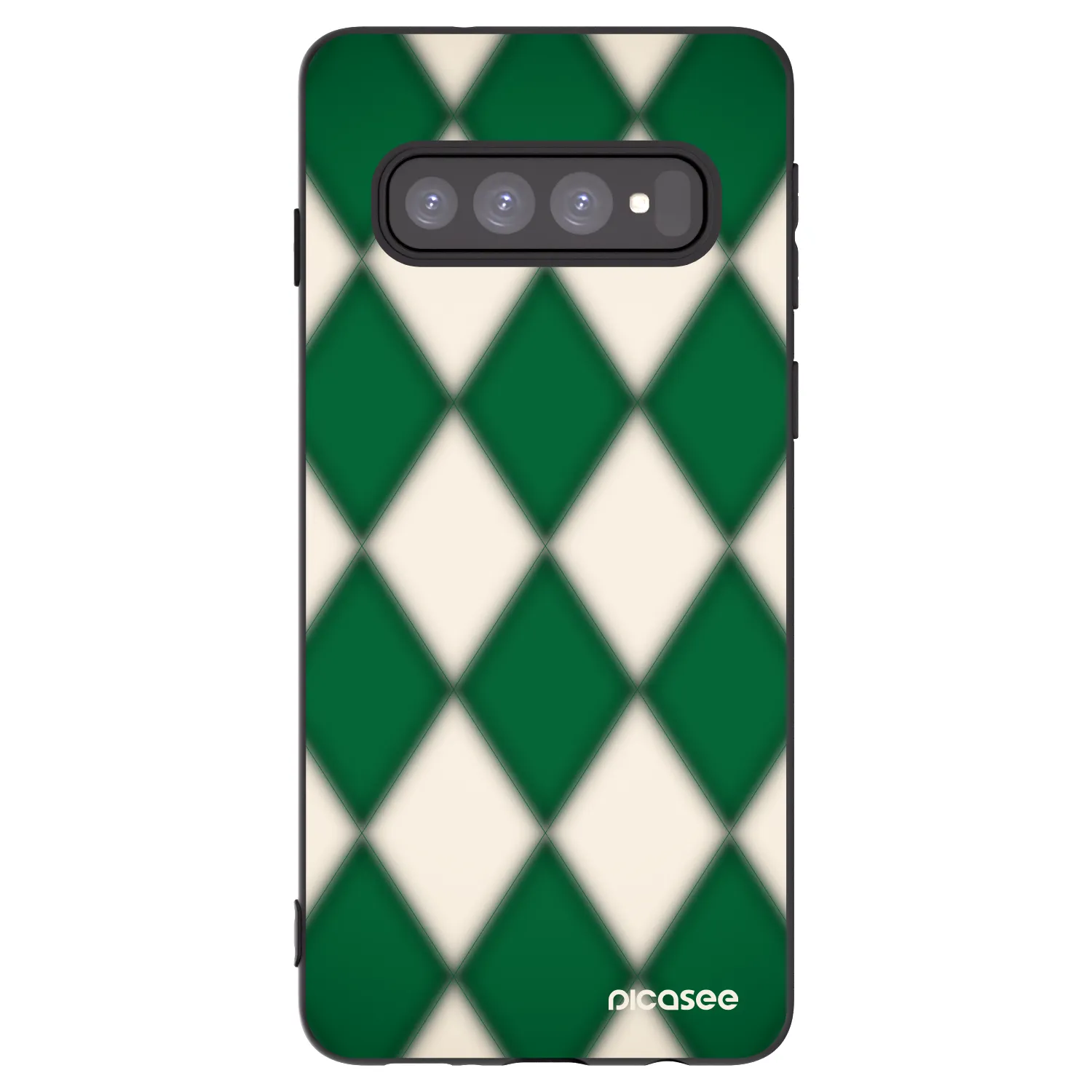 Picasee Μαύρη θήκη σιλικόνης για Samsung Galaxy S10 G973 - Emerald Diamond
