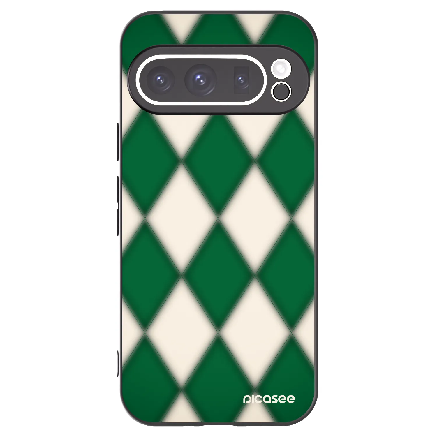 Picasee Μαύρη θήκη σιλικόνης για Google Pixel 9 Pro - Emerald Diamond