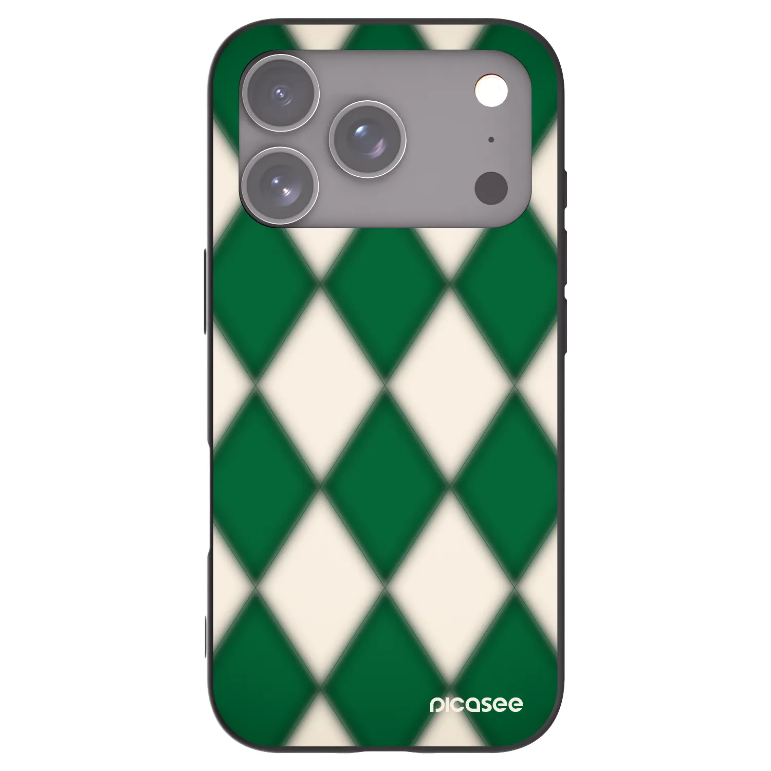 Picasee Μαύρη θήκη σιλικόνης για Apple iPhone 17 Pro - Emerald Diamond