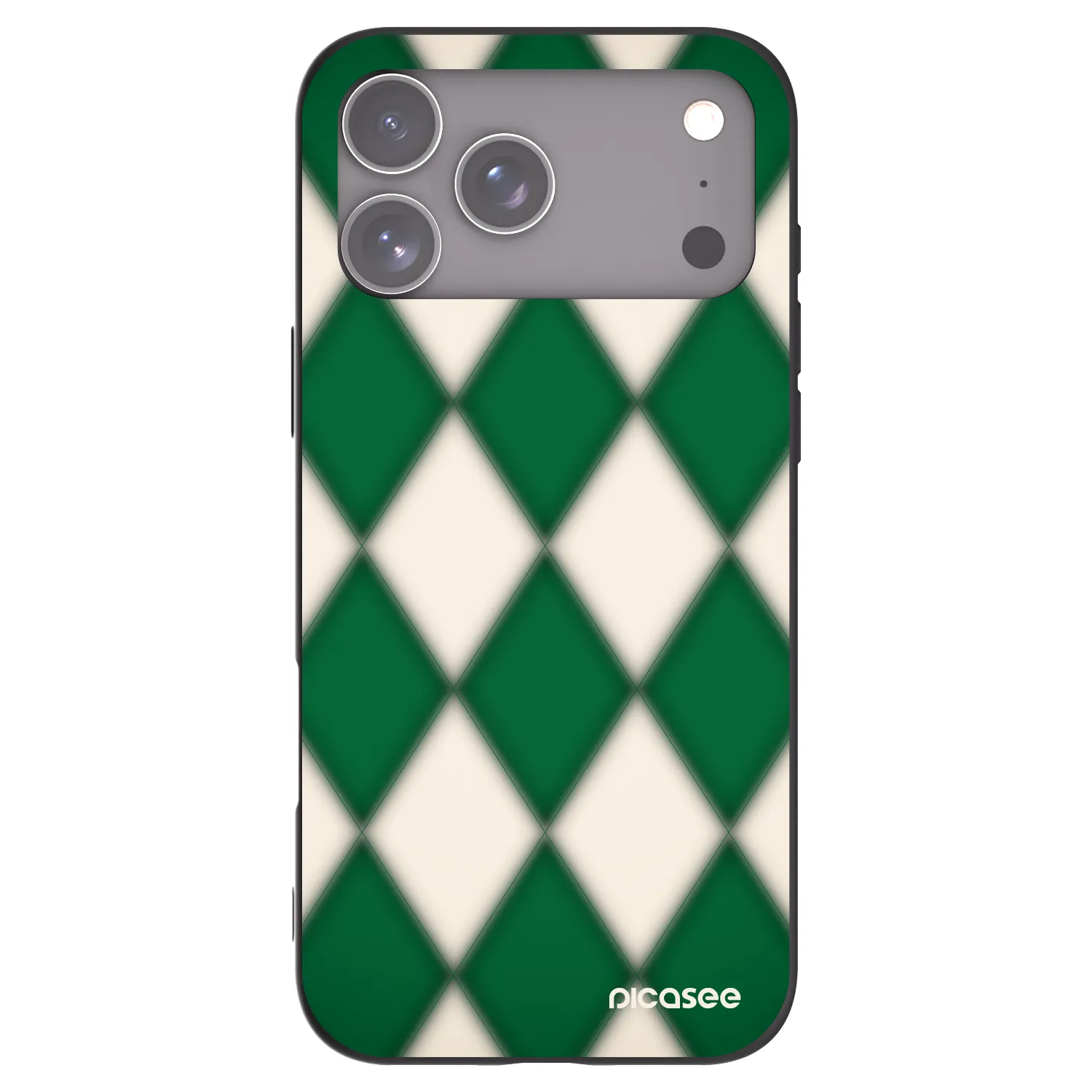 Picasee Μαύρη θήκη σιλικόνης για Apple iPhone 17 Pro Max - Emerald Diamond
