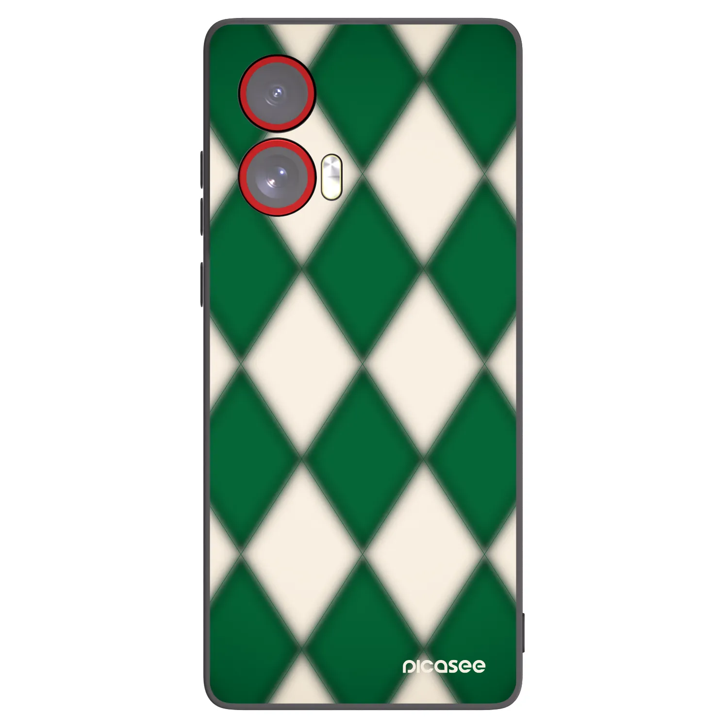 Picasee Μαύρη θήκη σιλικόνης για Motorola Edge 50 Fusion - Emerald Diamond