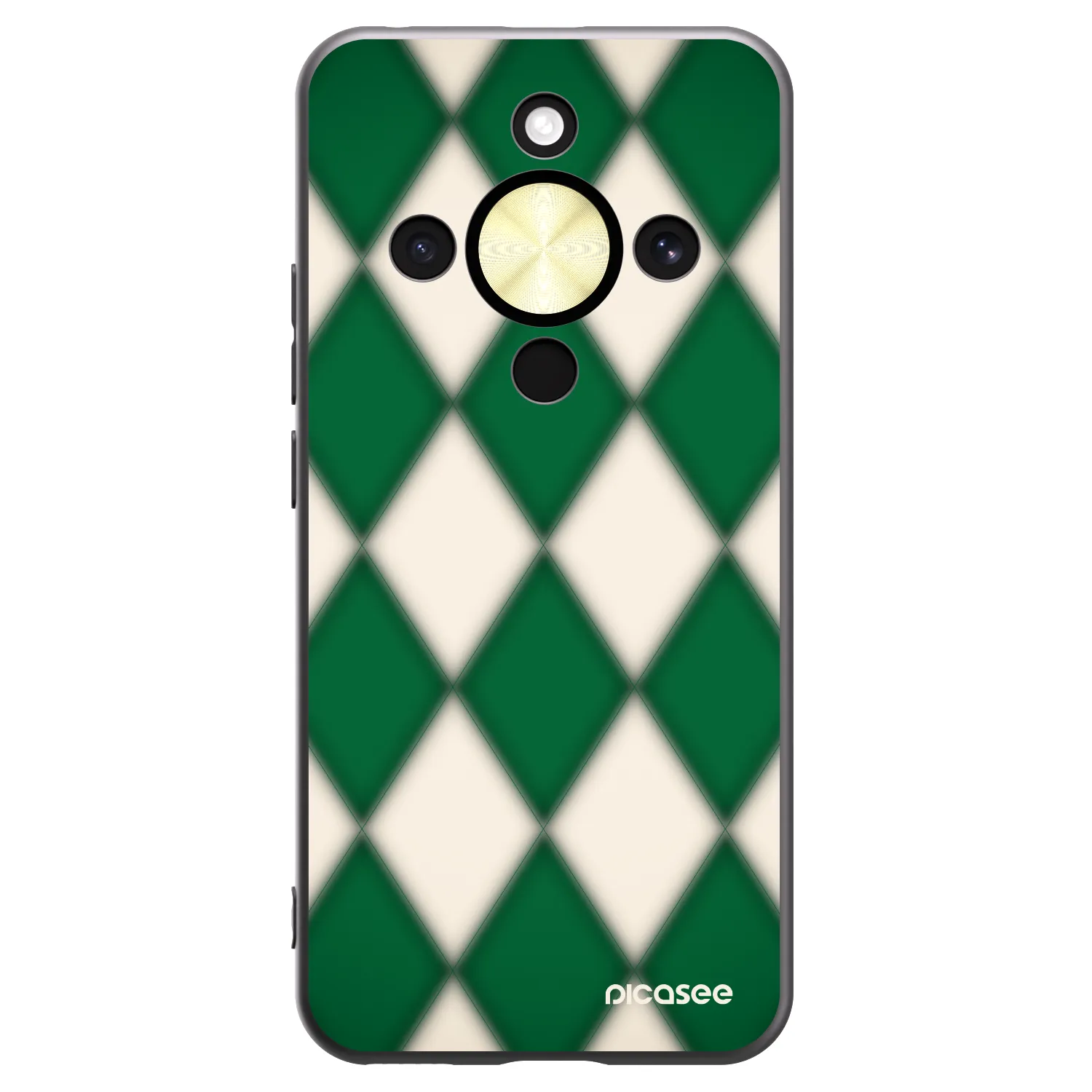 Picasee Μαύρη θήκη σιλικόνης για Honor Magic8 Lite 5G - Emerald Diamond