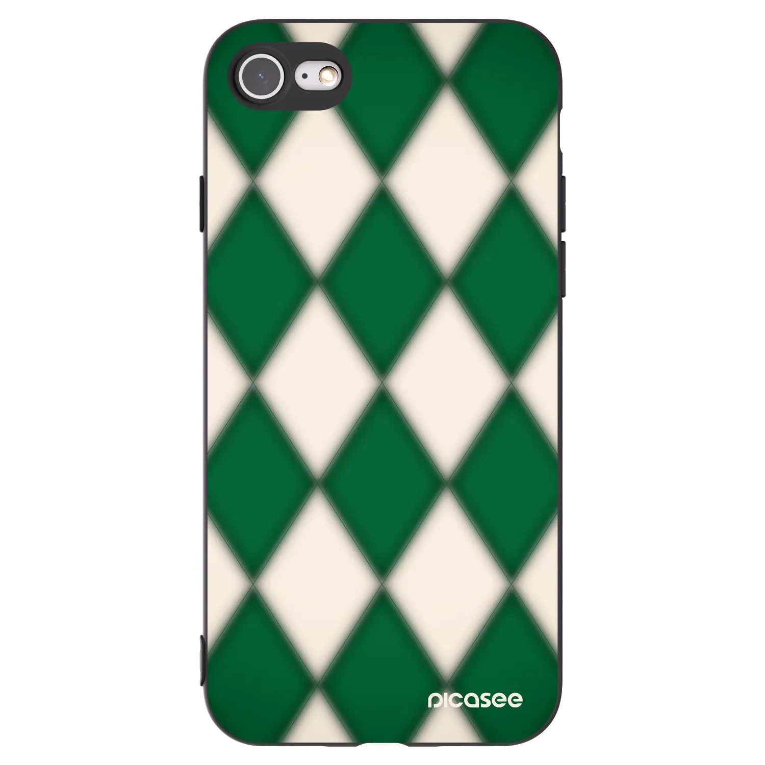 Picasee Μαύρη θήκη σιλικόνης για Apple iPhone SE 2020 - Emerald Diamond