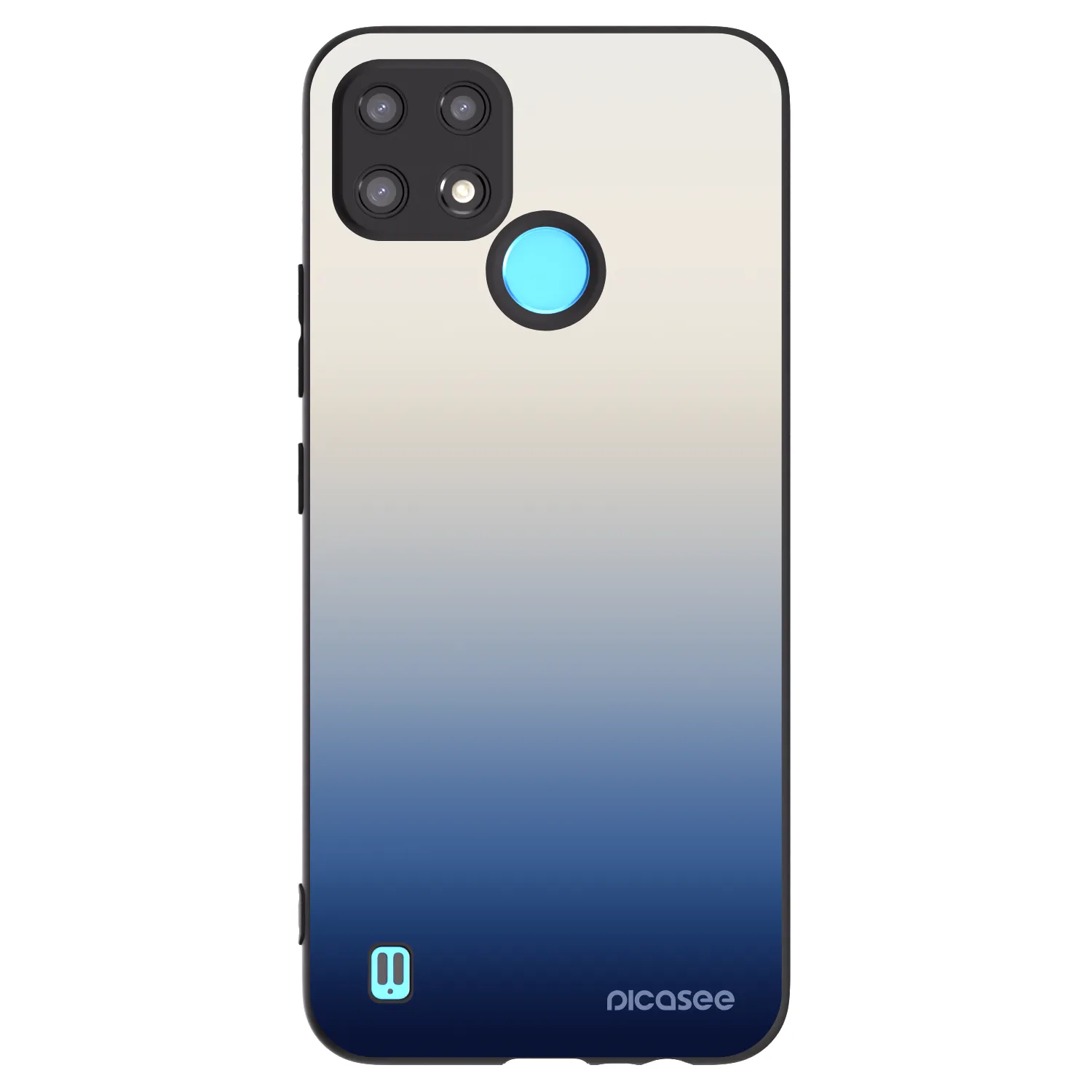 Picasee Μαύρη θήκη σιλικόνης για Realme C21 - Gravity Fade
