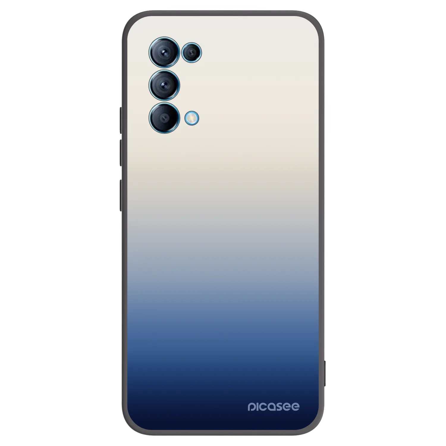 Picasee Μαύρη θήκη σιλικόνης για OPPO A16s - Gravity Fade