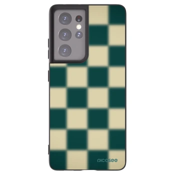 Picasee Μαύρη θήκη σιλικόνης για Samsung Galaxy S21 Ultra 5G G998B - Shadow Chess