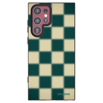 Picasee Μαύρη θήκη σιλικόνης για Samsung Galaxy S22 Ultra 5G - Shadow Chess