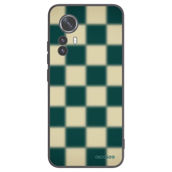 Picasee Μαύρη θήκη σιλικόνης για Xiaomi 12 Pro - Shadow Chess