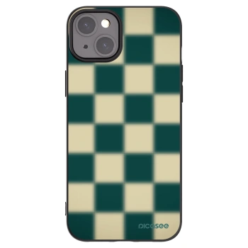 Picasee Μαύρη θήκη σιλικόνης για Apple iPhone 15 Plus - Shadow Chess