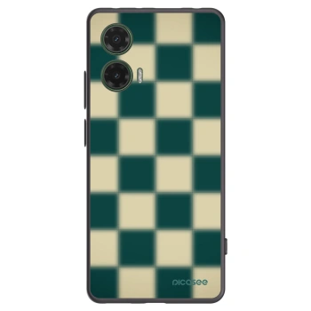 Picasee Μαύρη θήκη σιλικόνης για Motorola Moto G35 5G - Shadow Chess