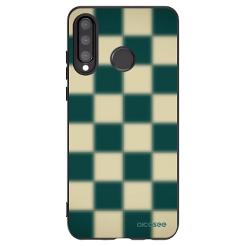 Picasee Μαύρη θήκη σιλικόνης για Huawei P30 Lite - Shadow Chess