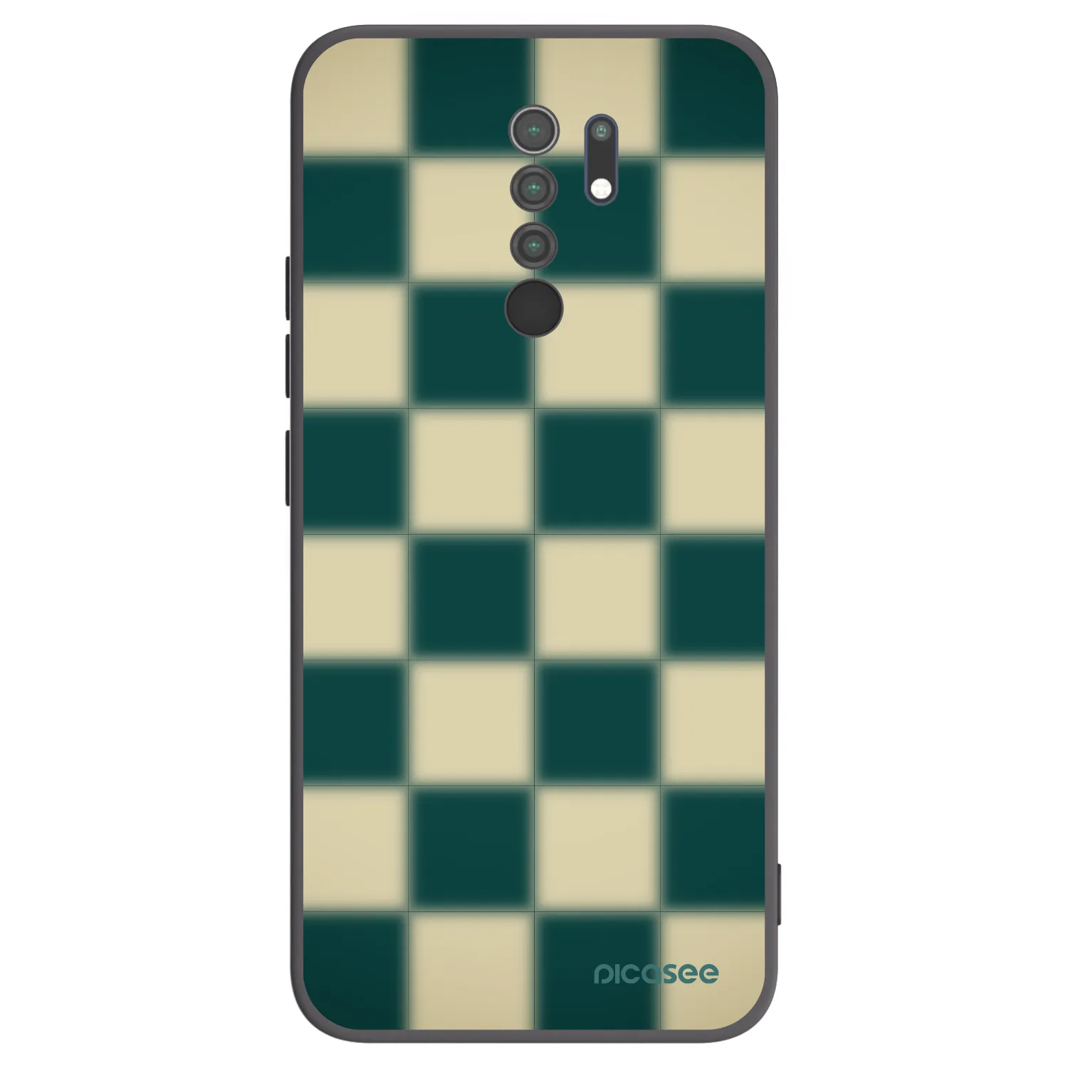Picasee Μαύρη θήκη σιλικόνης για Xiaomi Redmi 9 - Shadow Chess