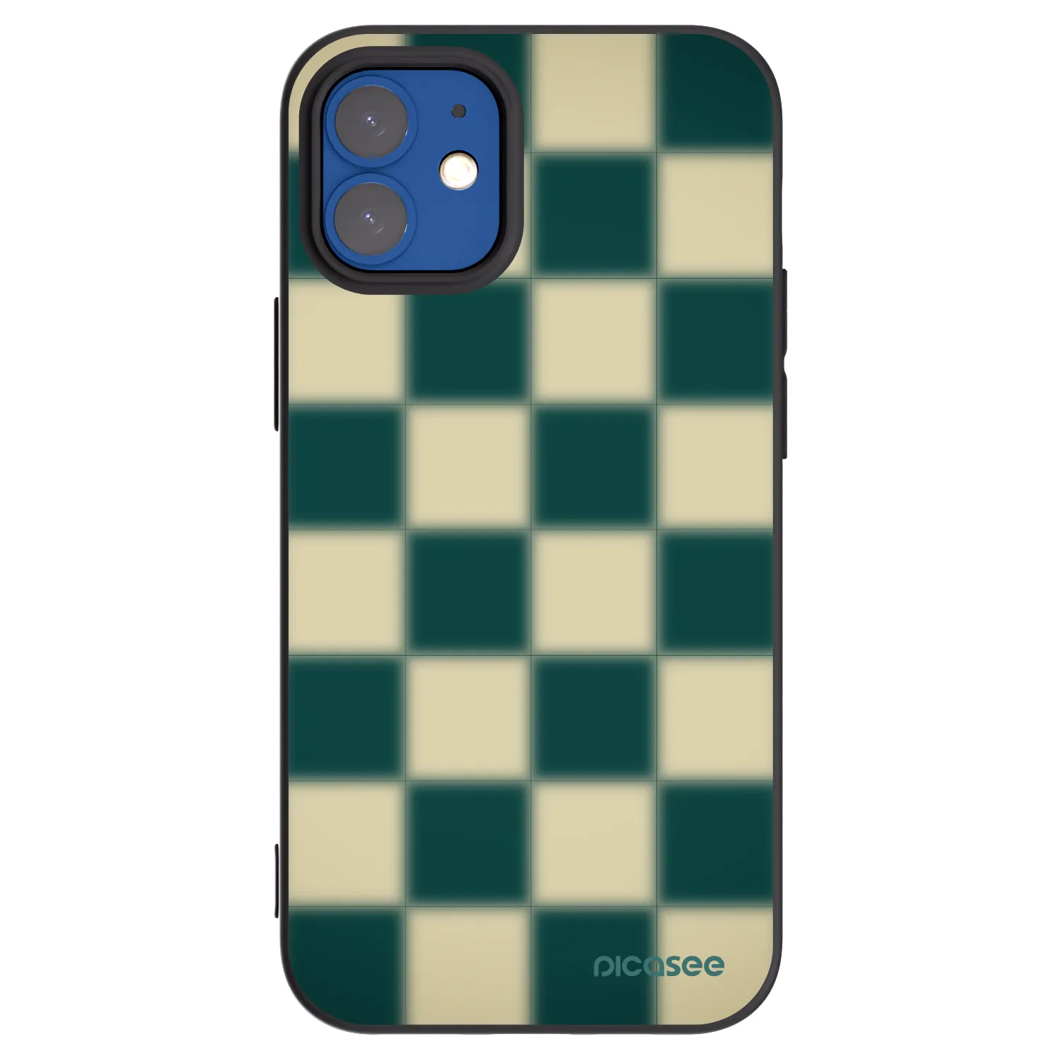 Picasee Μαύρη θήκη σιλικόνης για Apple iPhone 12 mini - Shadow Chess