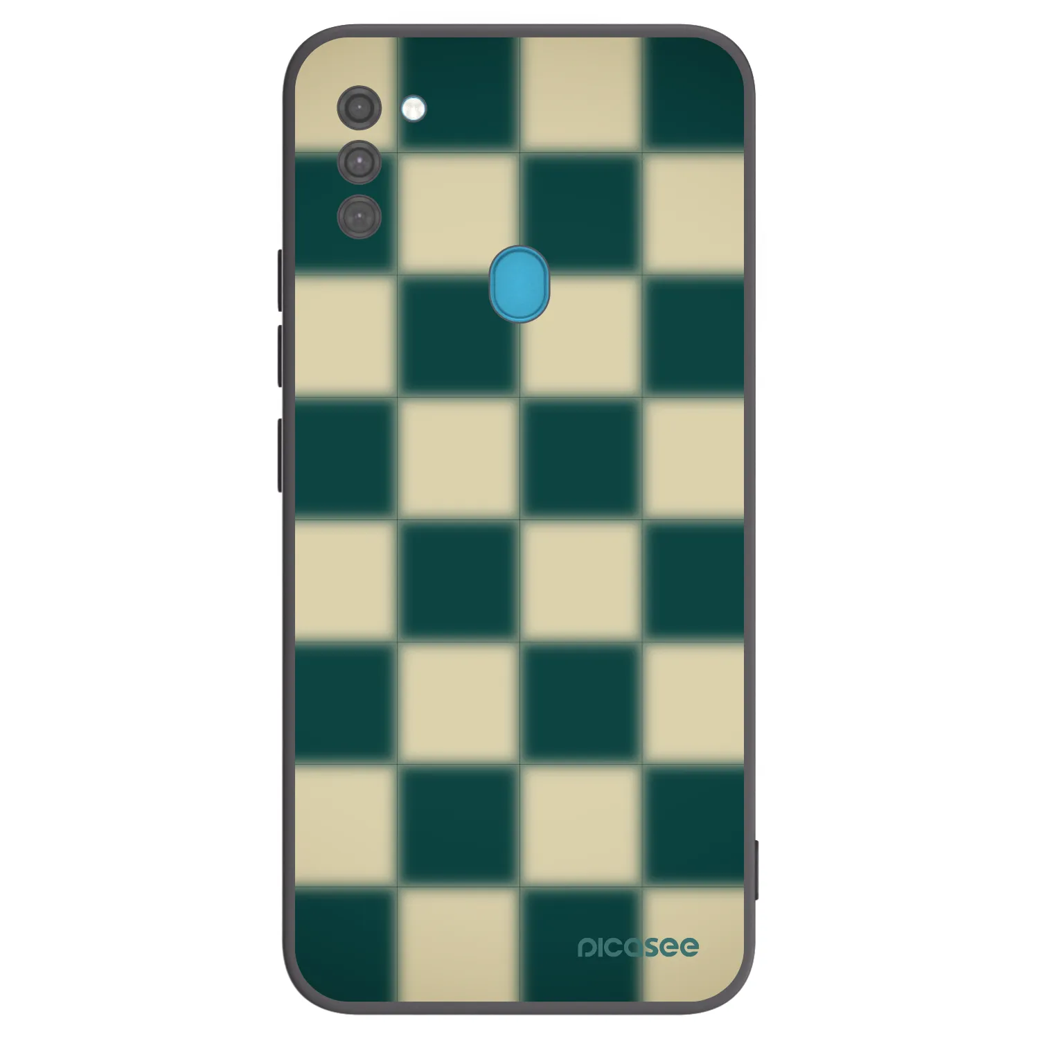 Picasee Μαύρη θήκη σιλικόνης για Samsung Galaxy M11 - Shadow Chess