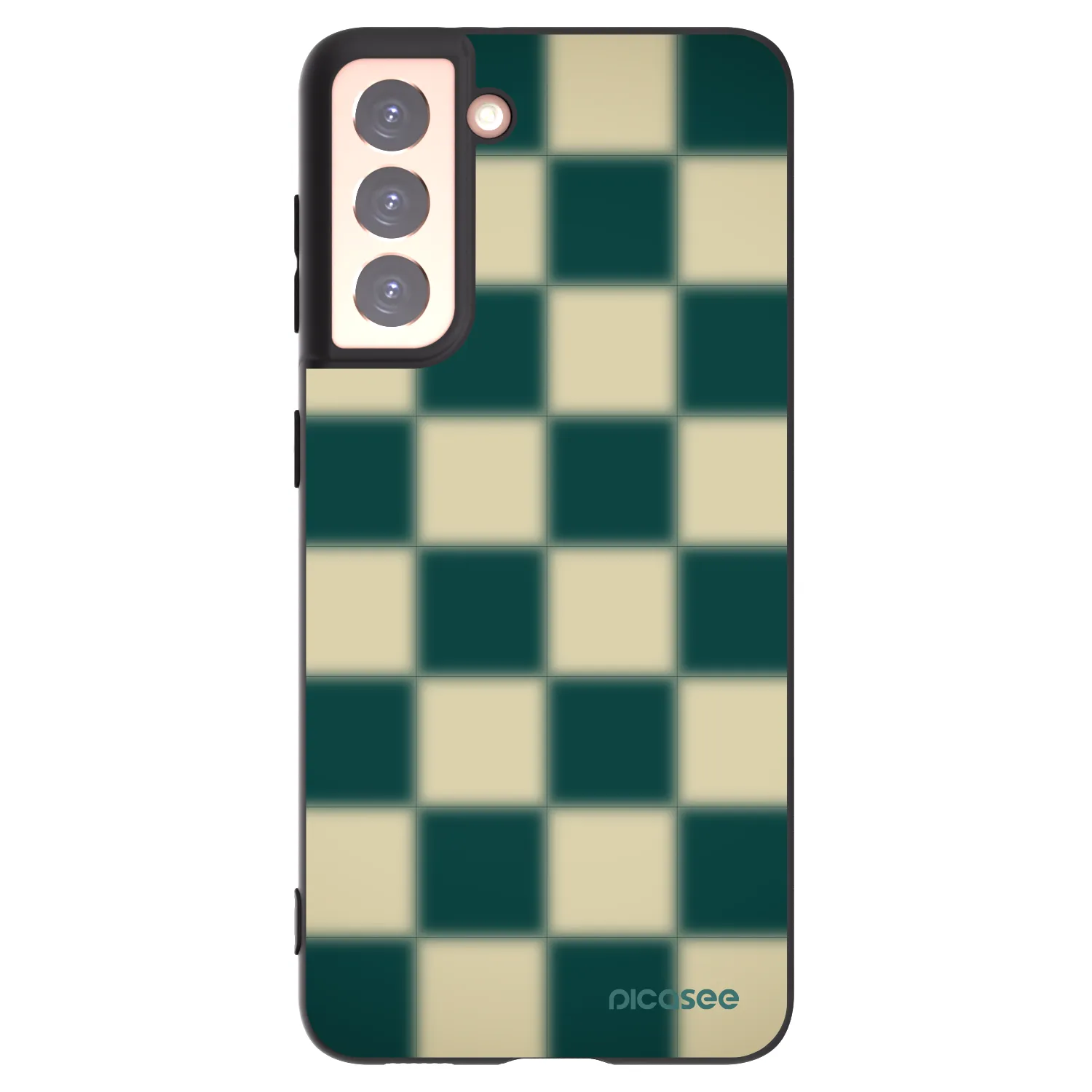 Picasee Μαύρη θήκη σιλικόνης για Samsung Galaxy S21 5G G991B - Shadow Chess