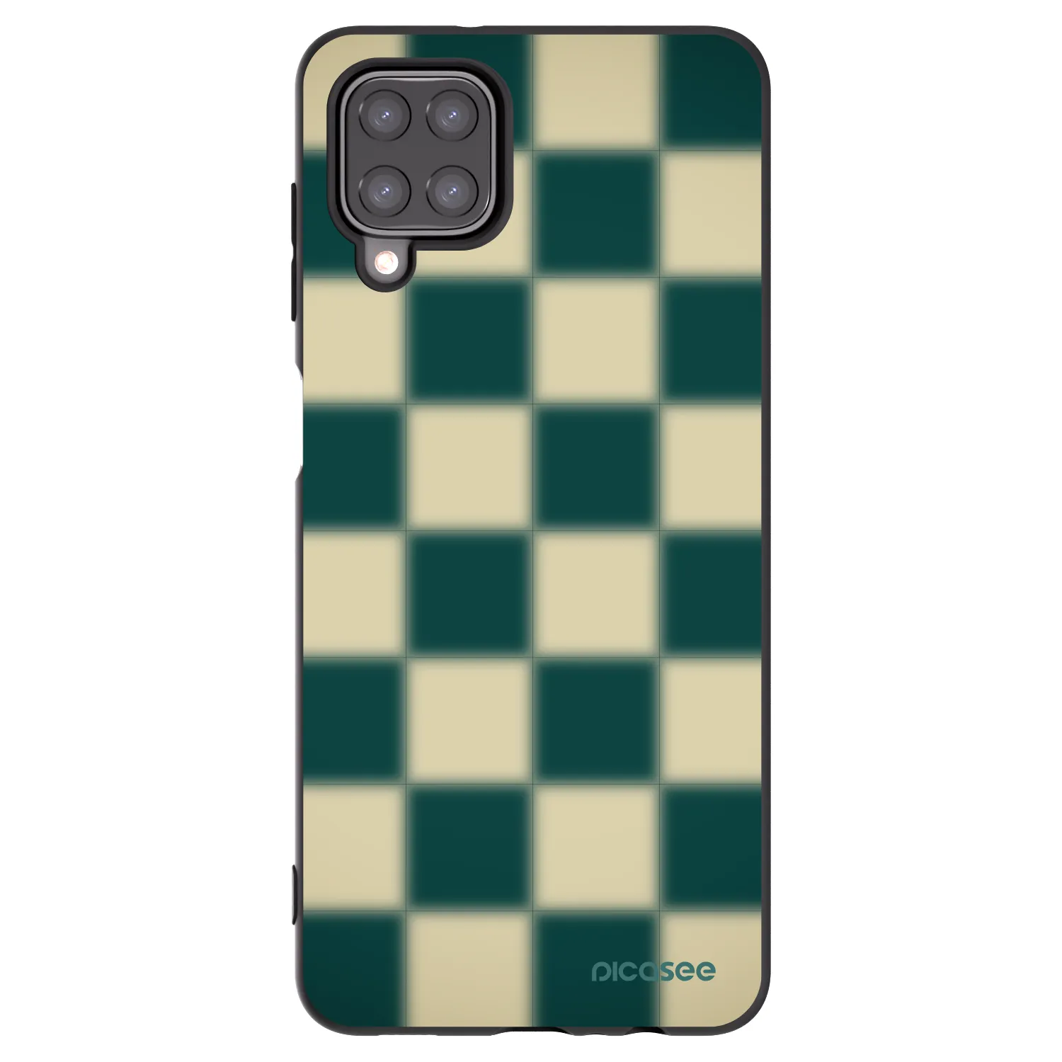 Picasee Μαύρη θήκη σιλικόνης για Samsung Galaxy A12 A125F - Shadow Chess