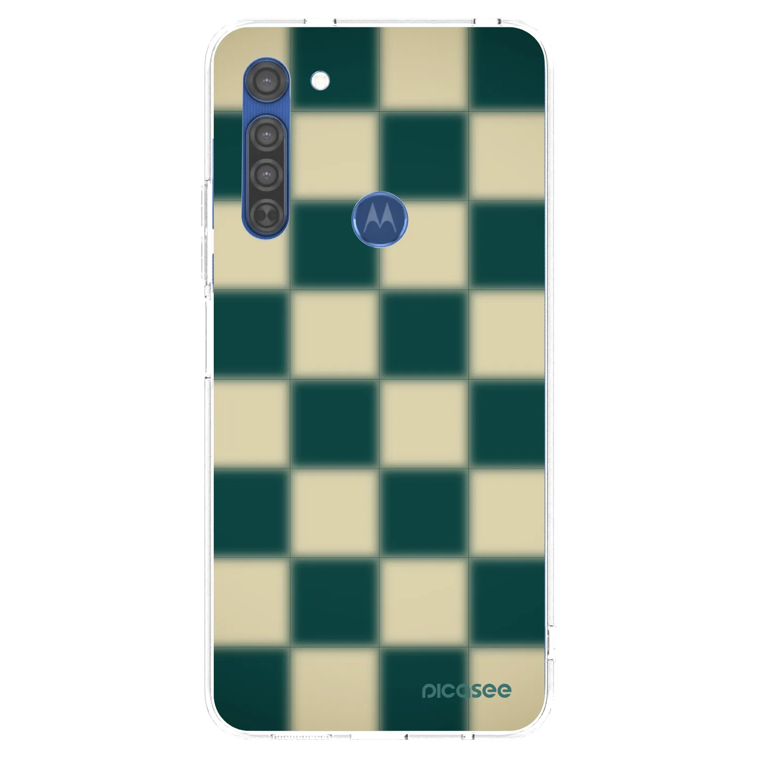 Picasee διαφανής θήκη σιλικόνης Motorola Moto G8 - Shadow Chess