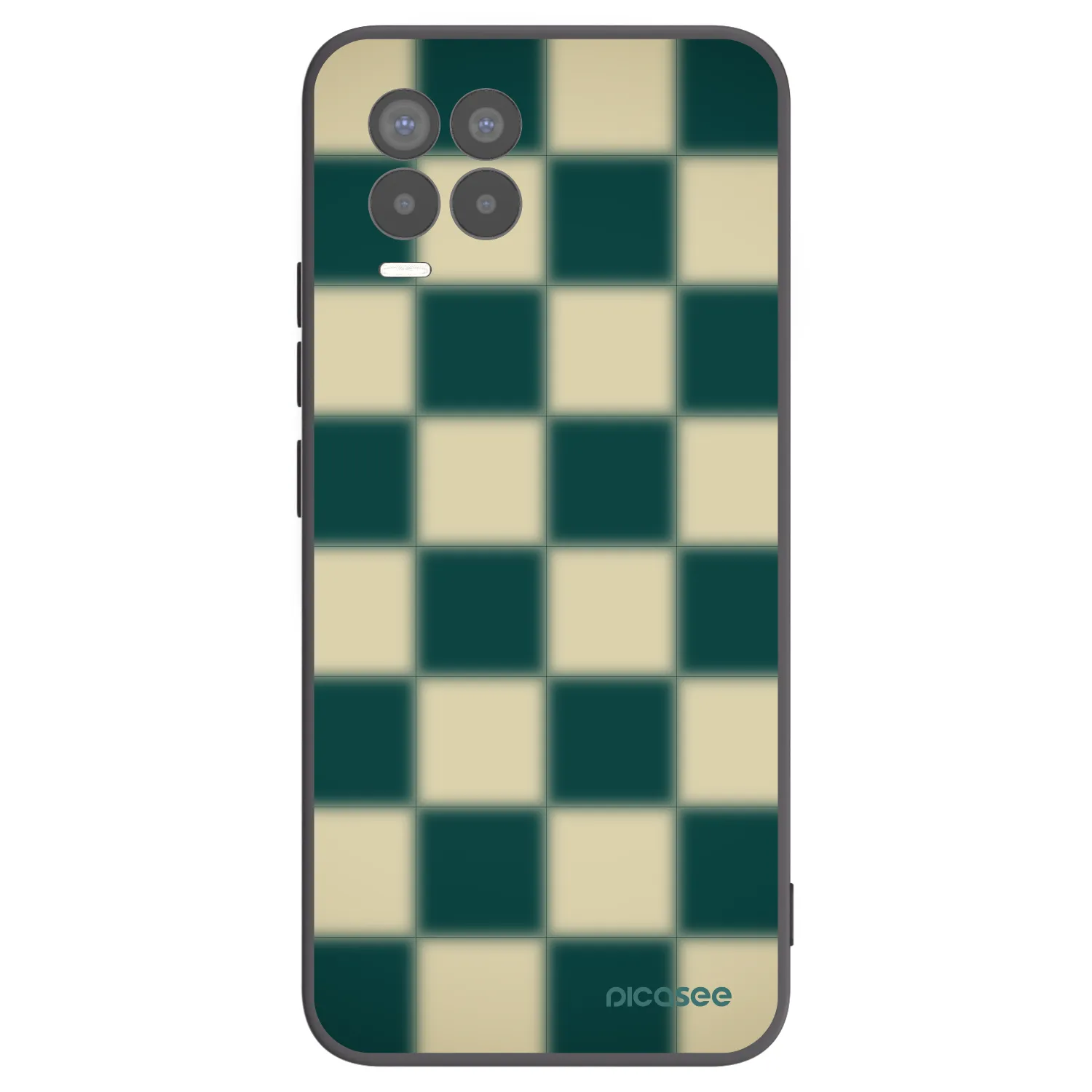 Picasee Μαύρη θήκη σιλικόνης για Realme 8 4G - Shadow Chess