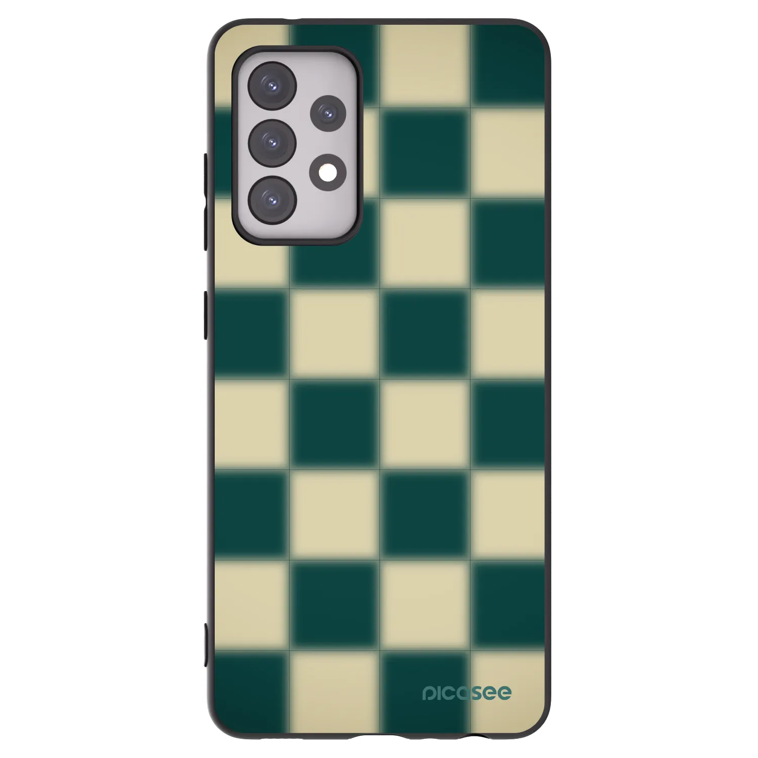 Picasee Μαύρη θήκη σιλικόνης για Samsung Galaxy A52s 5G A528B - Shadow Chess