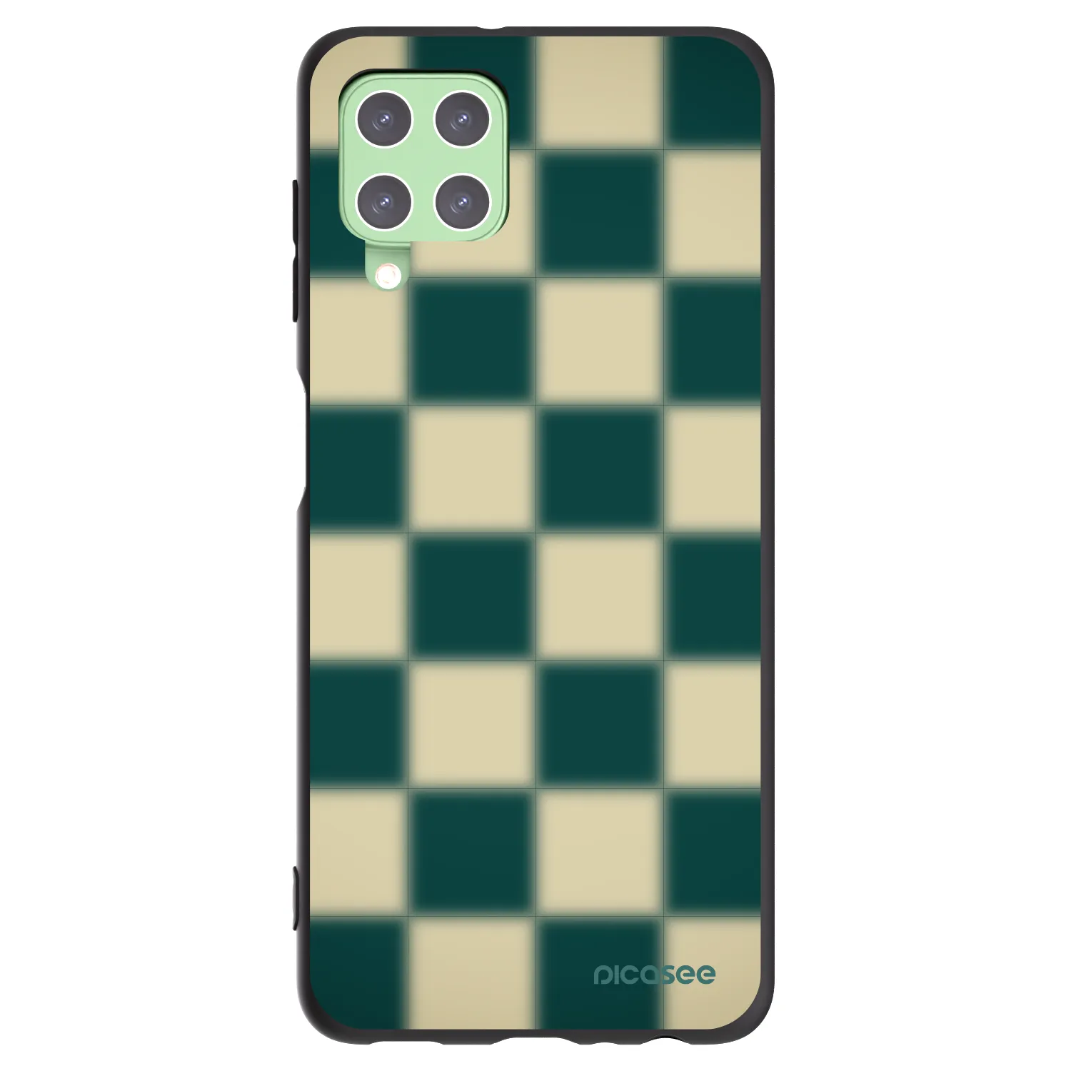 Picasee Μαύρη θήκη σιλικόνης για Samsung Galaxy A22 A225F 4G - Shadow Chess