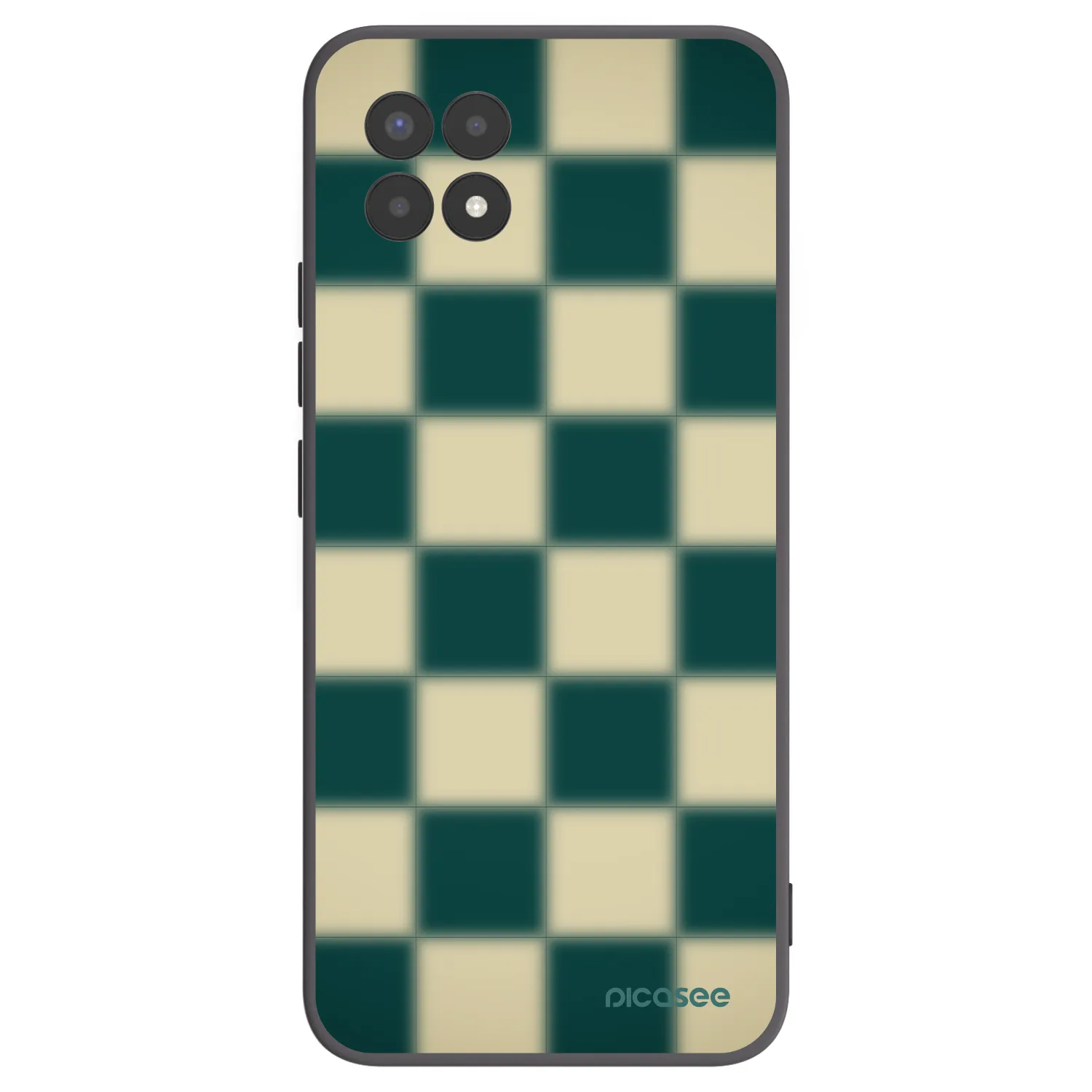Picasee Μαύρη θήκη σιλικόνης για Realme 8i - Shadow Chess
