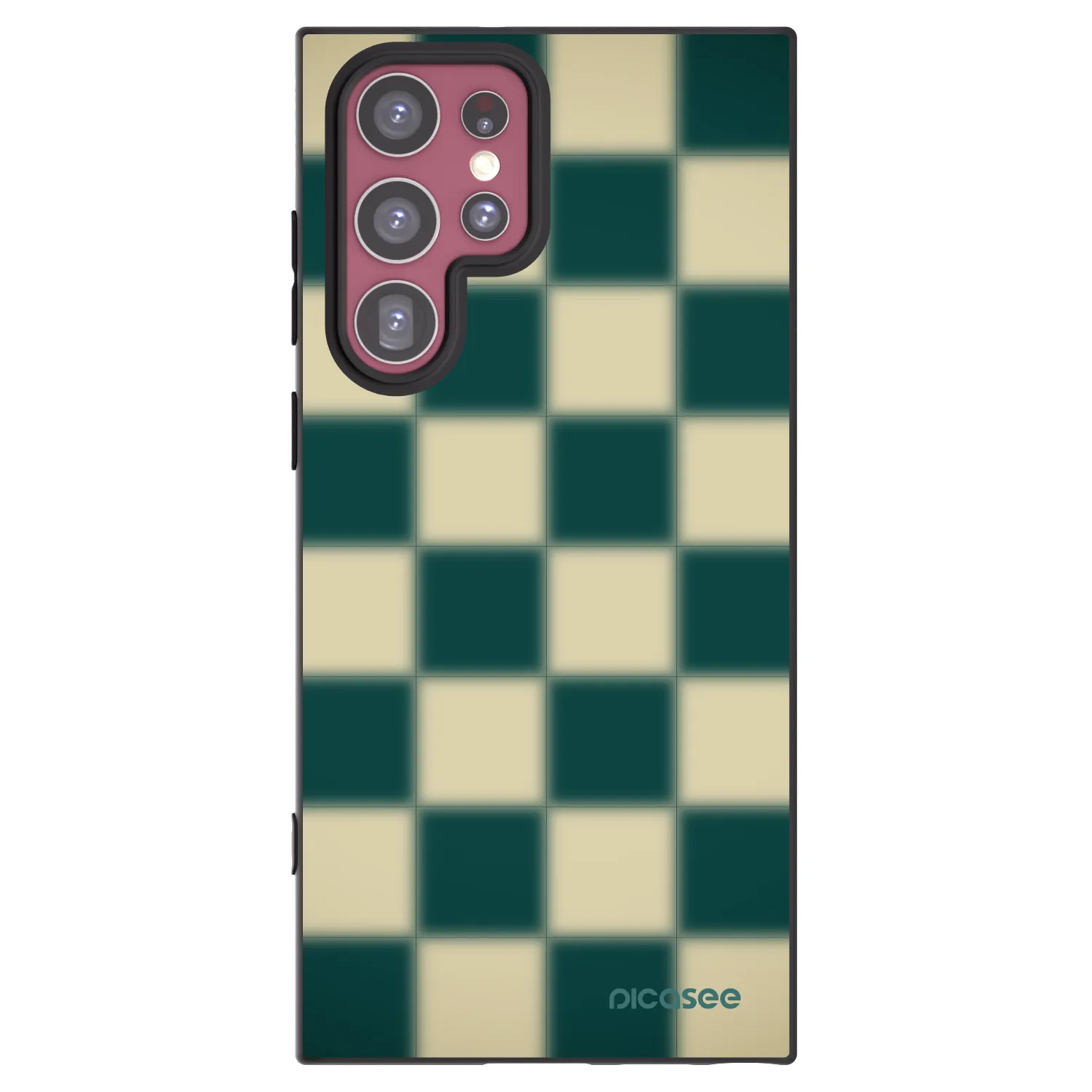 Picasee Μαύρη θήκη σιλικόνης για Samsung Galaxy S22 Ultra 5G - Shadow Chess