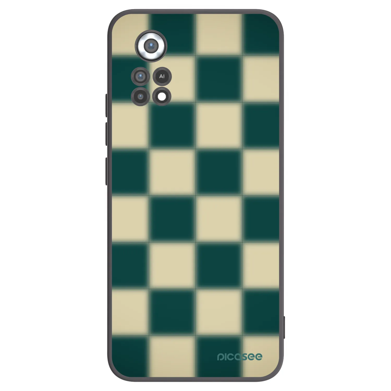 Picasee Μαύρη θήκη σιλικόνης για Xiaomi Poco X4 Pro 5G - Shadow Chess
