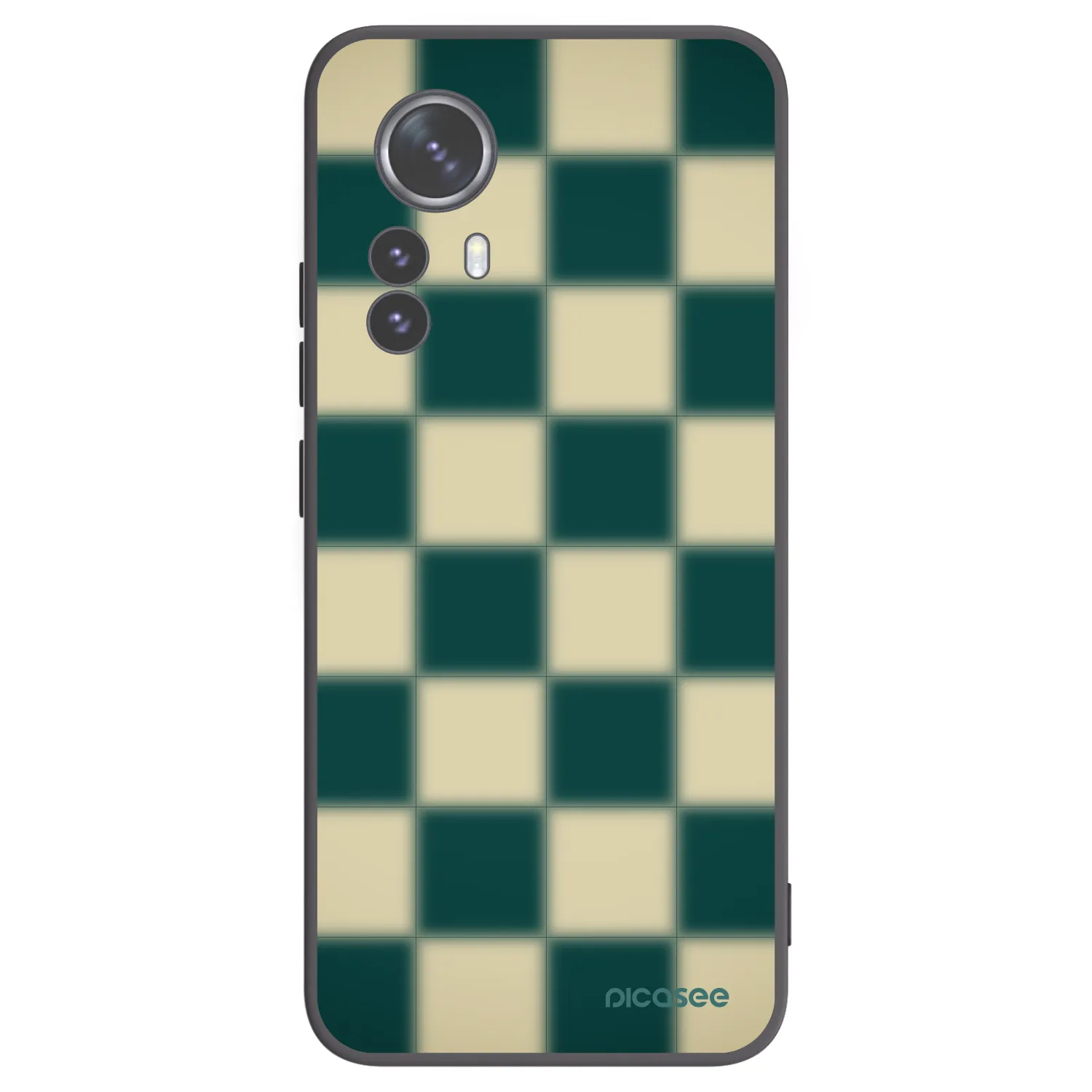 Picasee Μαύρη θήκη σιλικόνης για Xiaomi 12 Pro - Shadow Chess
