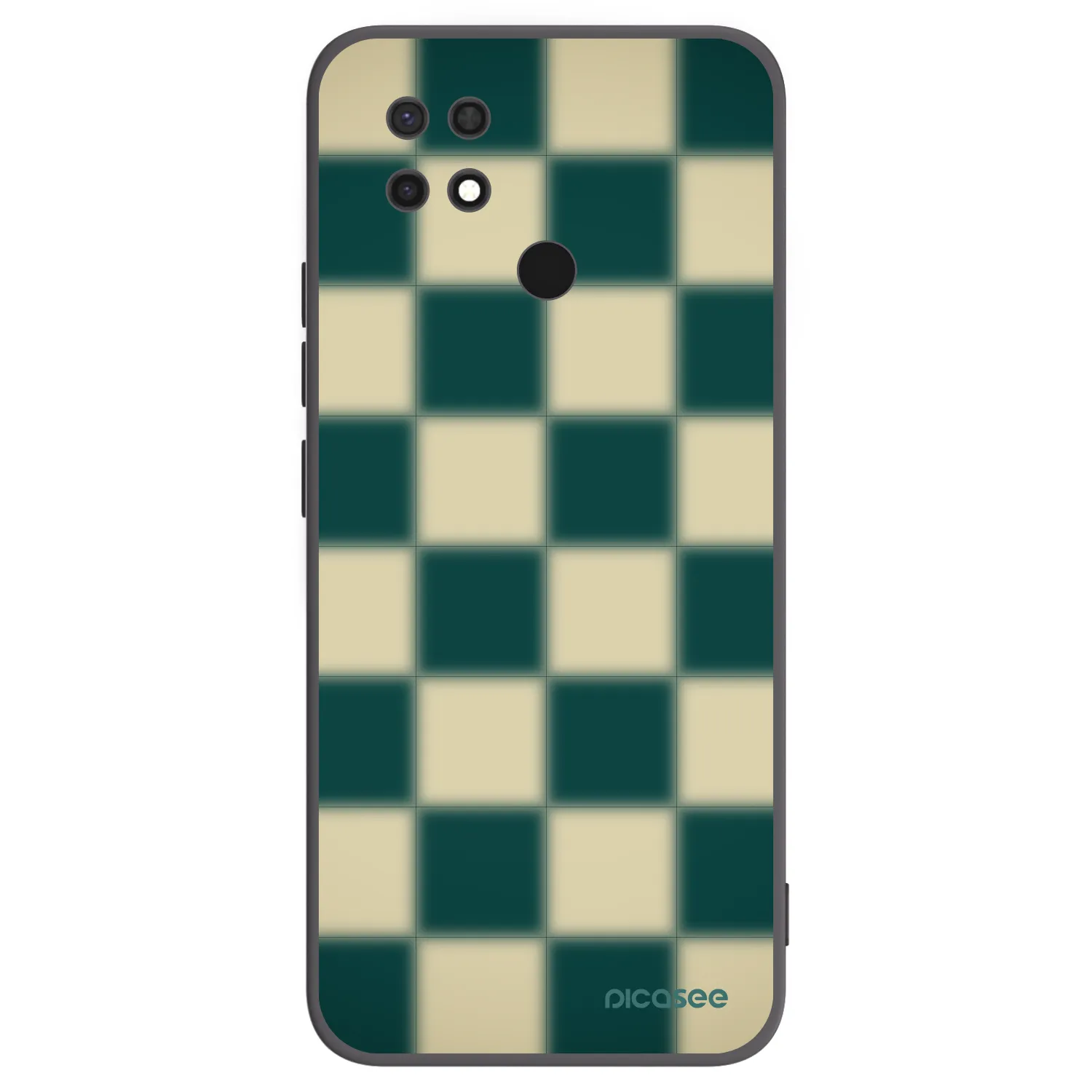 Picasee Μαύρη θήκη σιλικόνης για Xiaomi Redmi 10C - Shadow Chess