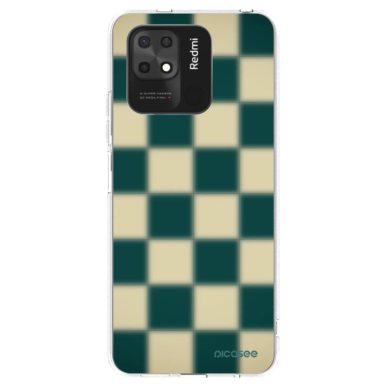 Picasee διαφανής θήκη σιλικόνης Xiaomi Redmi 10C - Shadow Chess