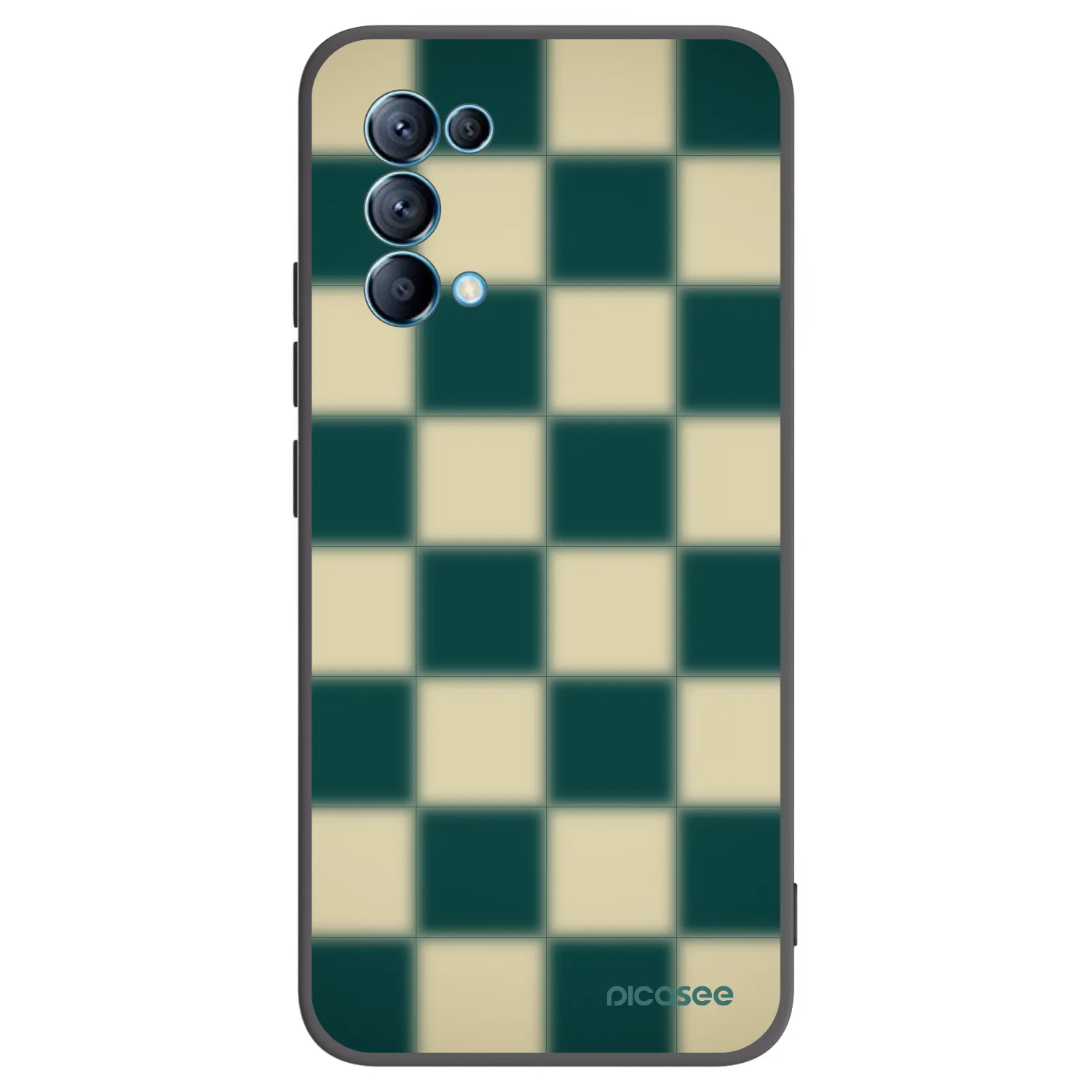 Picasee Μαύρη θήκη σιλικόνης για OPPO Reno 5 5G - Shadow Chess