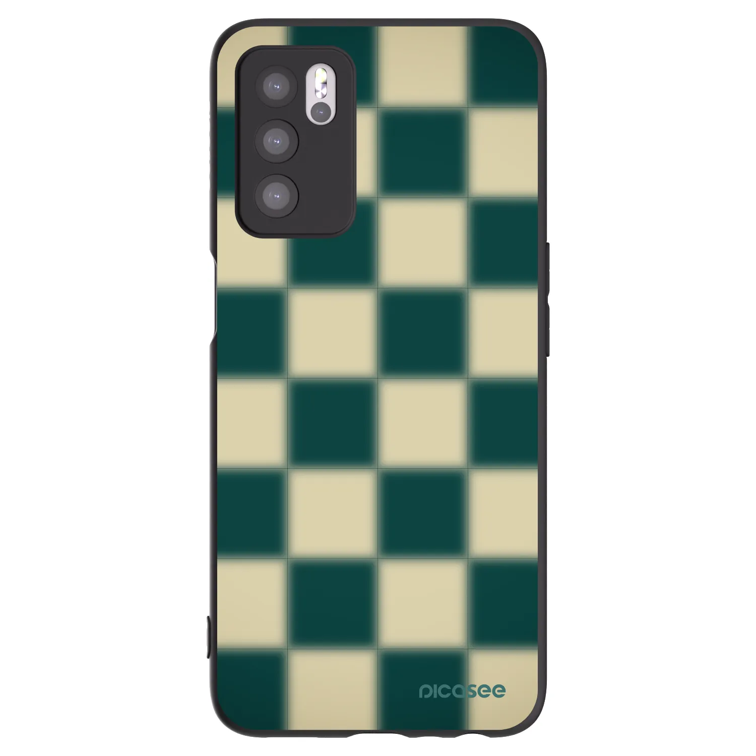 Picasee Μαύρη θήκη σιλικόνης για OPPO A16s - Shadow Chess