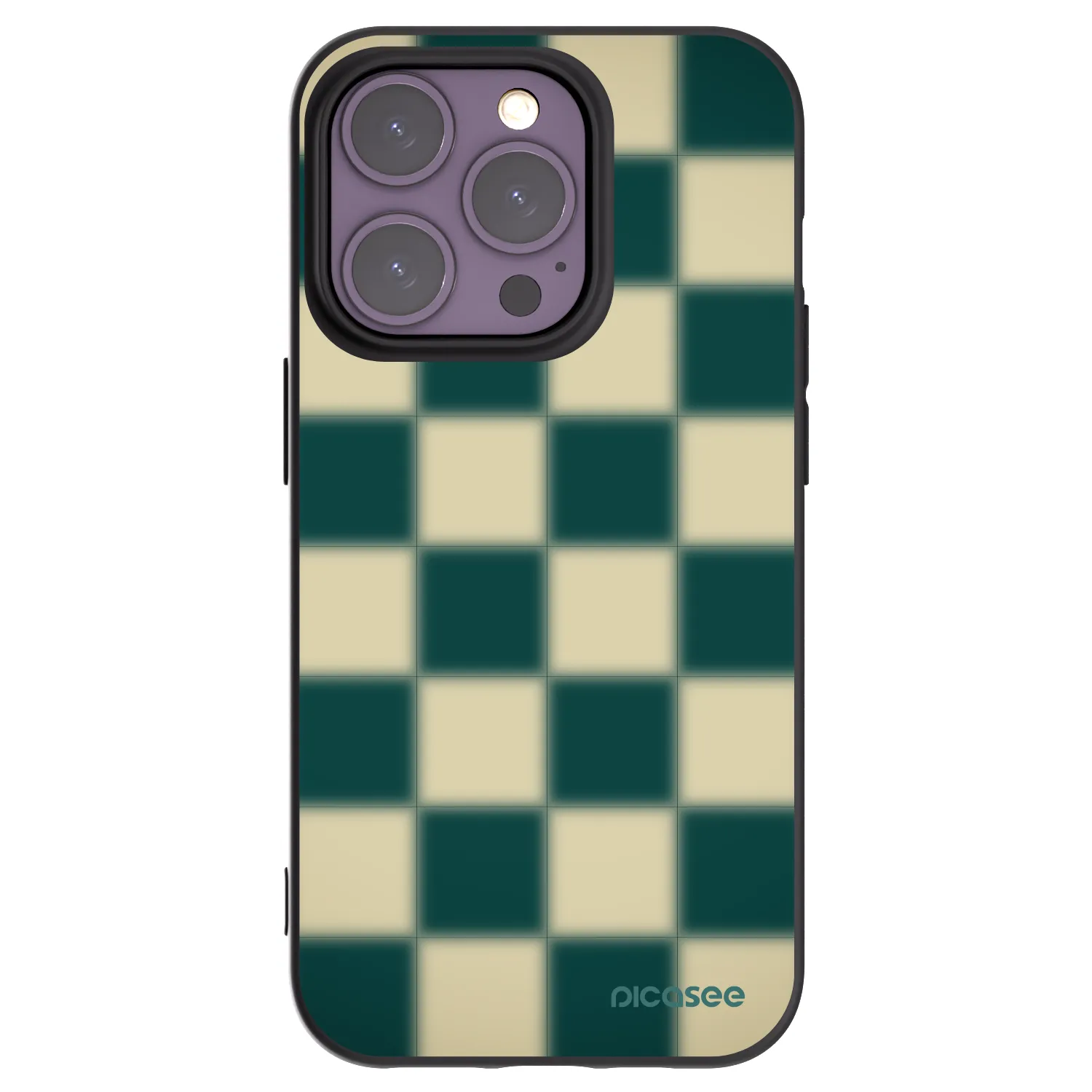 Picasee Μαύρη θήκη σιλικόνης για Apple iPhone 14 Pro - Shadow Chess