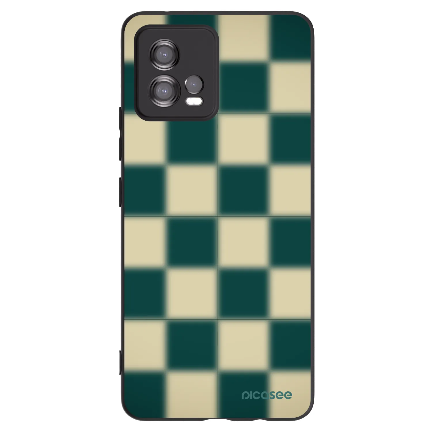 Picasee Μαύρη θήκη σιλικόνης για Motorola Moto G72 - Shadow Chess