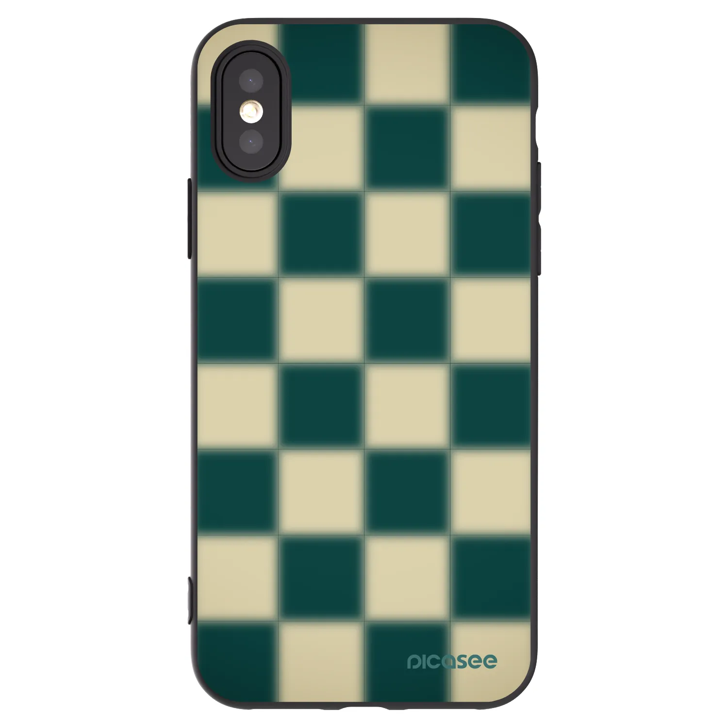 Picasee Μαύρη θήκη σιλικόνης για Apple iPhone X/XS - Shadow Chess