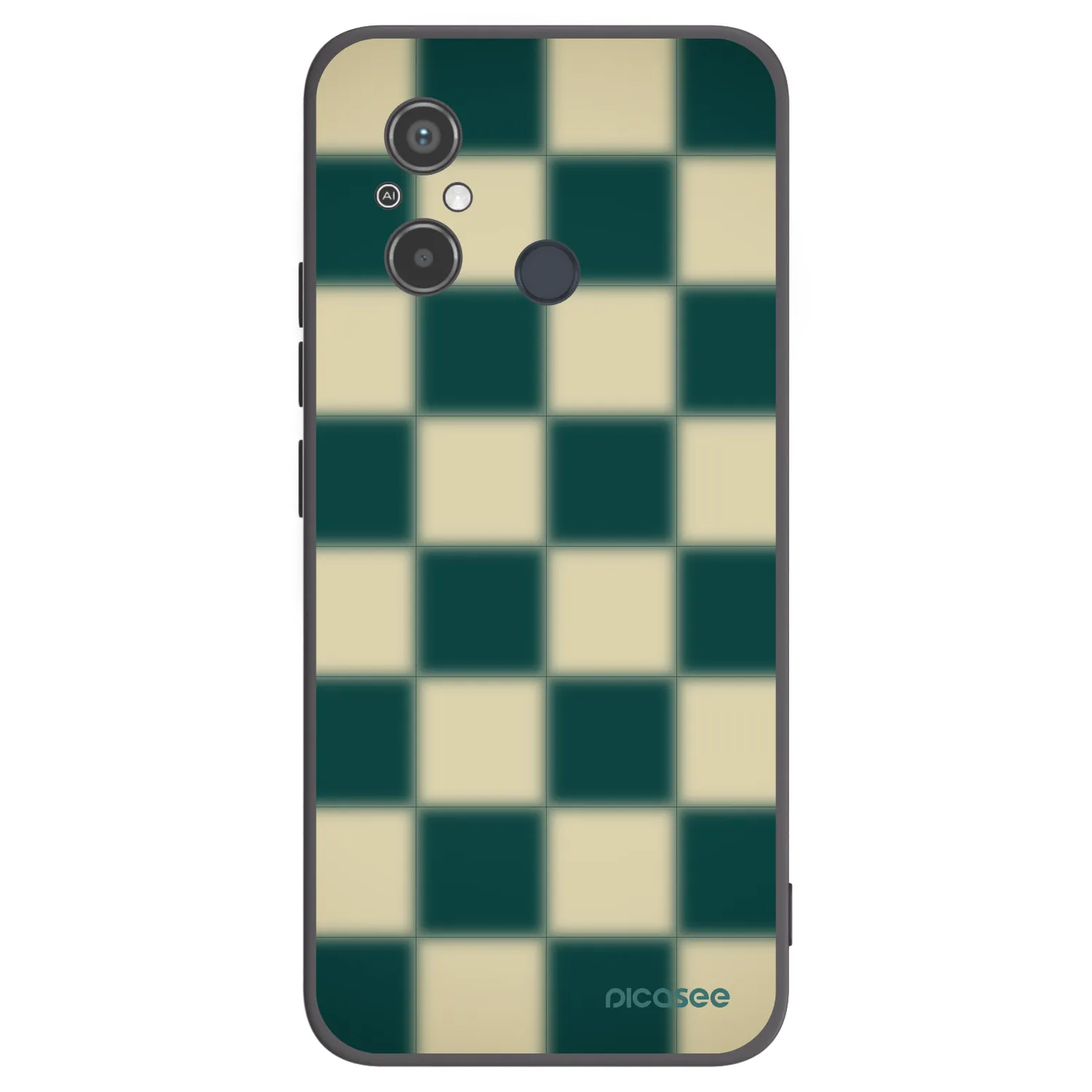Picasee Μαύρη θήκη σιλικόνης για Xiaomi Redmi 12C - Shadow Chess