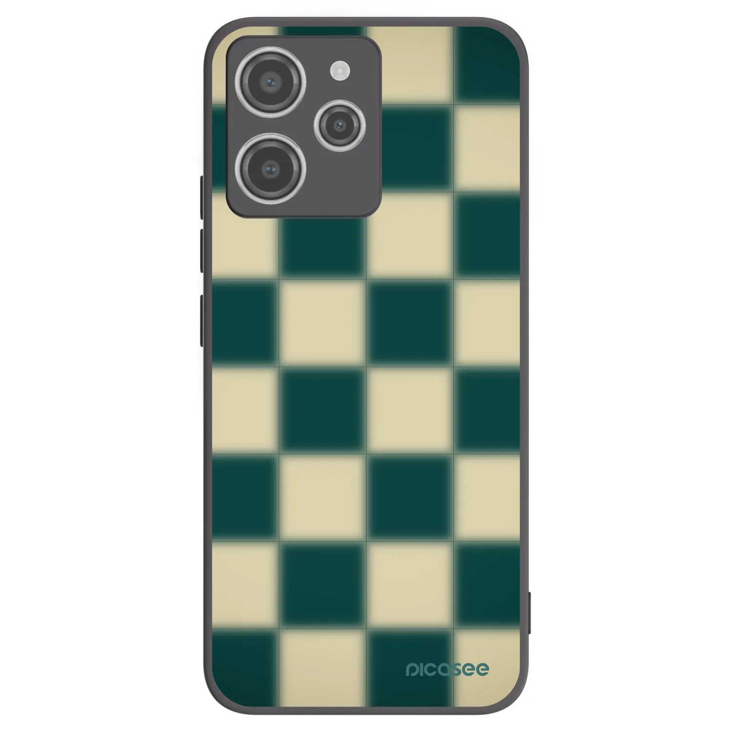 Picasee Μαύρη θήκη σιλικόνης για Xiaomi Redmi 12 4G - Shadow Chess