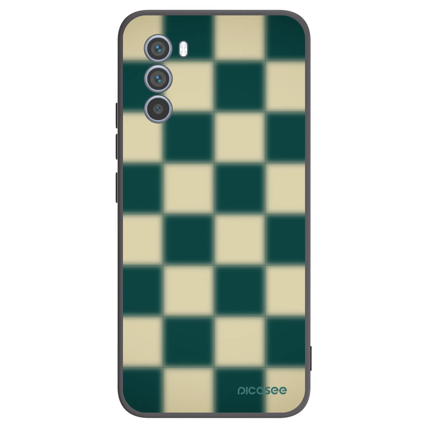 Picasee Μαύρη θήκη σιλικόνης για Motorola Moto G62 - Shadow Chess