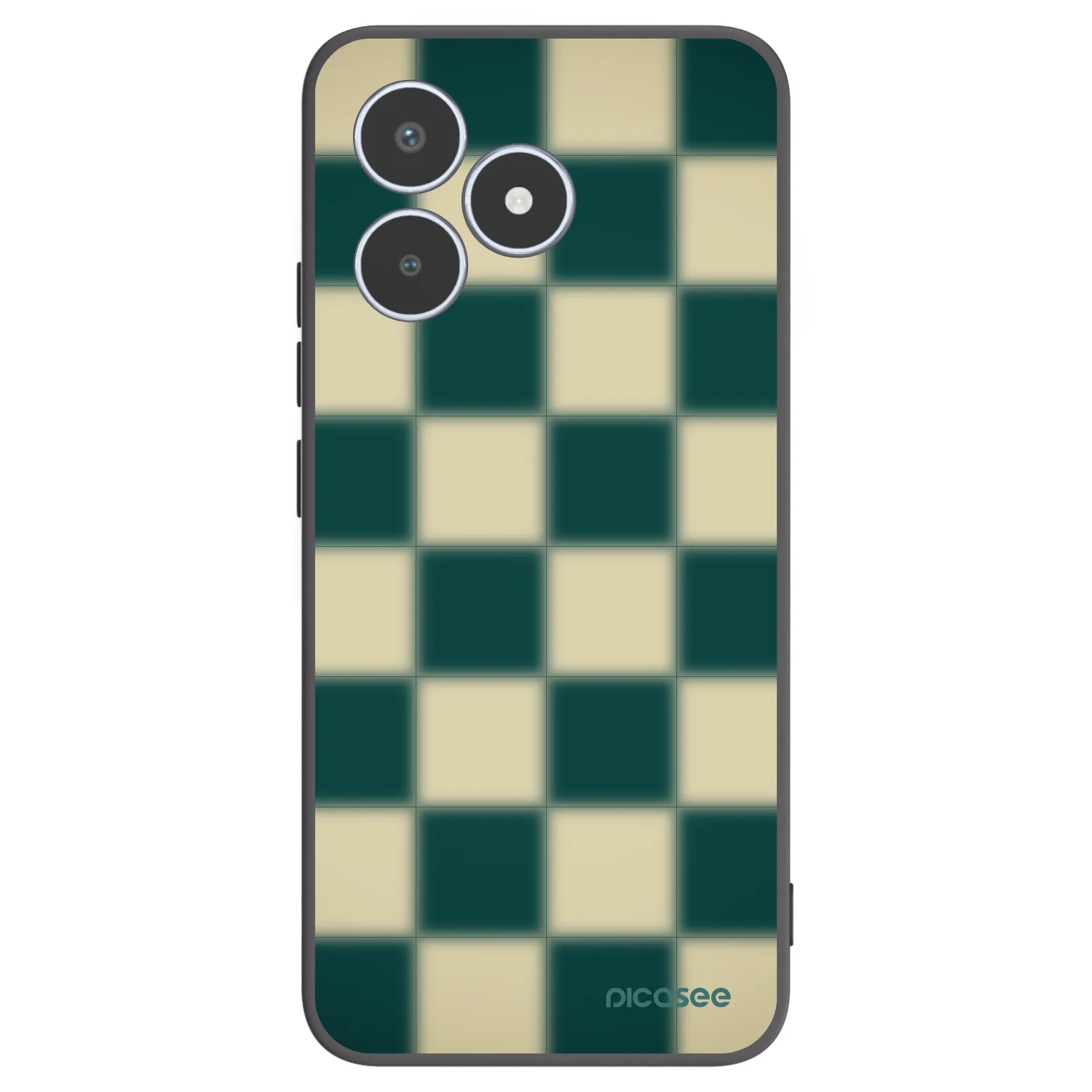Picasee Μαύρη θήκη σιλικόνης για Realme C53 - Shadow Chess