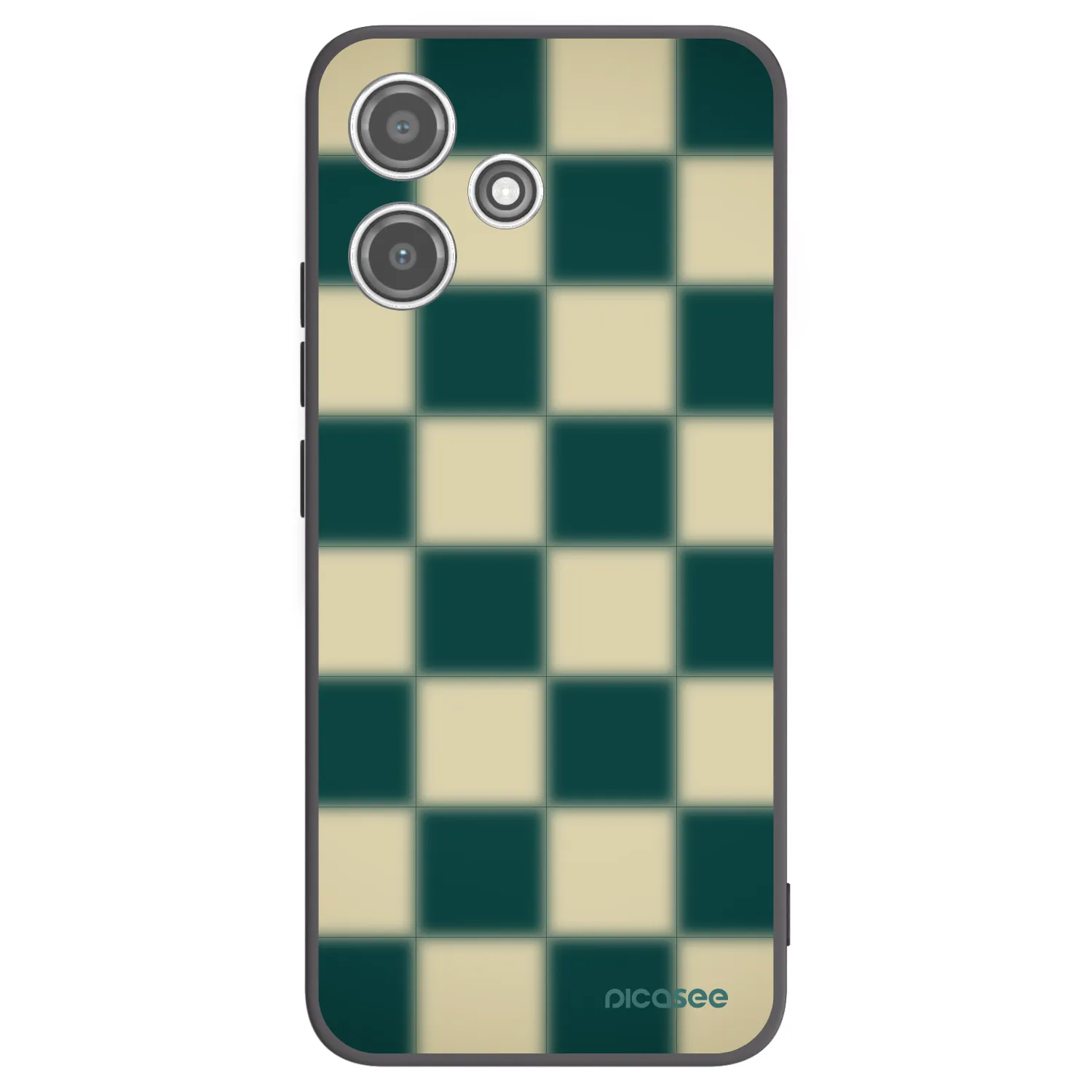 Picasee Μαύρη θήκη σιλικόνης για Xiaomi Redmi 12 5G - Shadow Chess