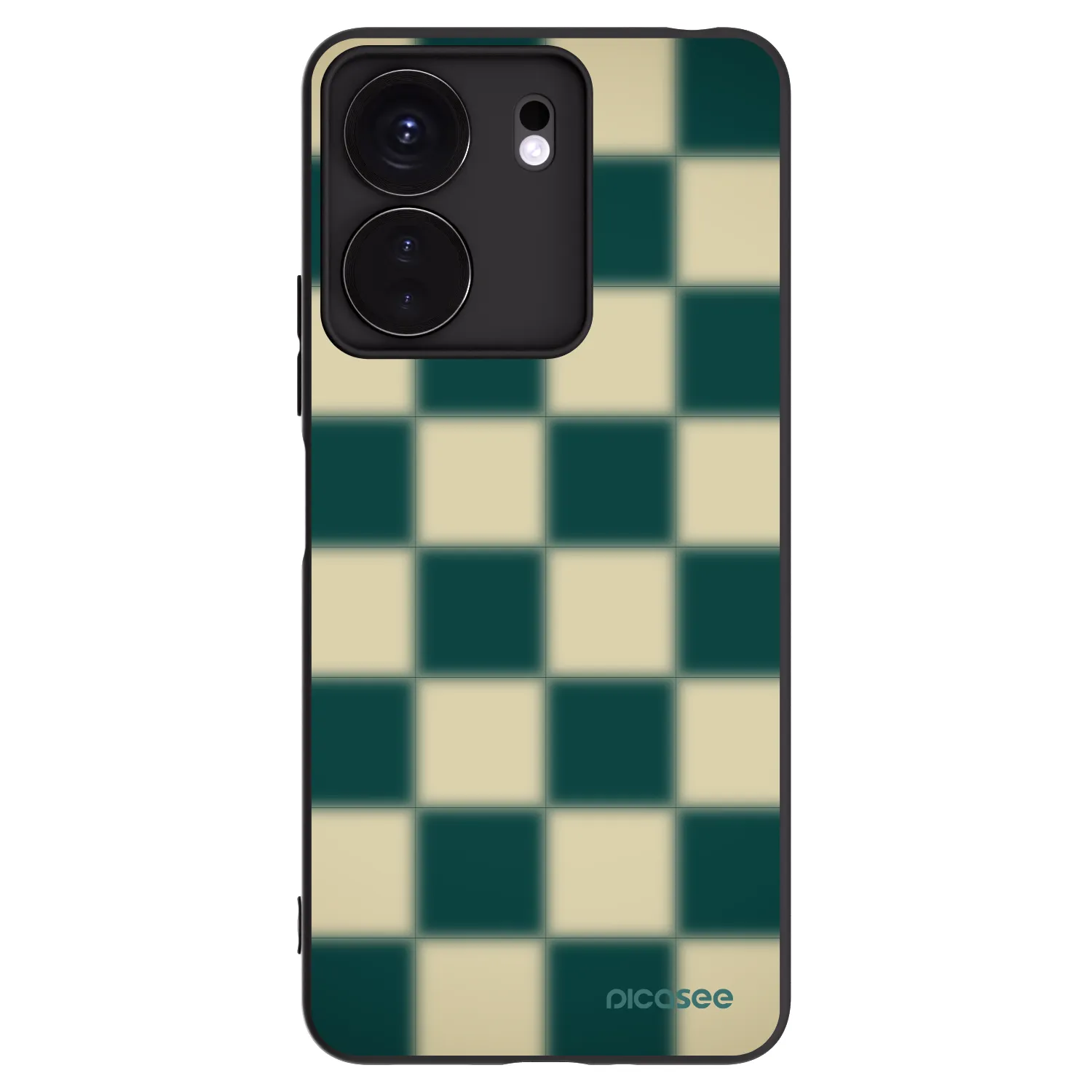Picasee Μαύρη θήκη σιλικόνης για Xiaomi Redmi 13C 4G - Shadow Chess