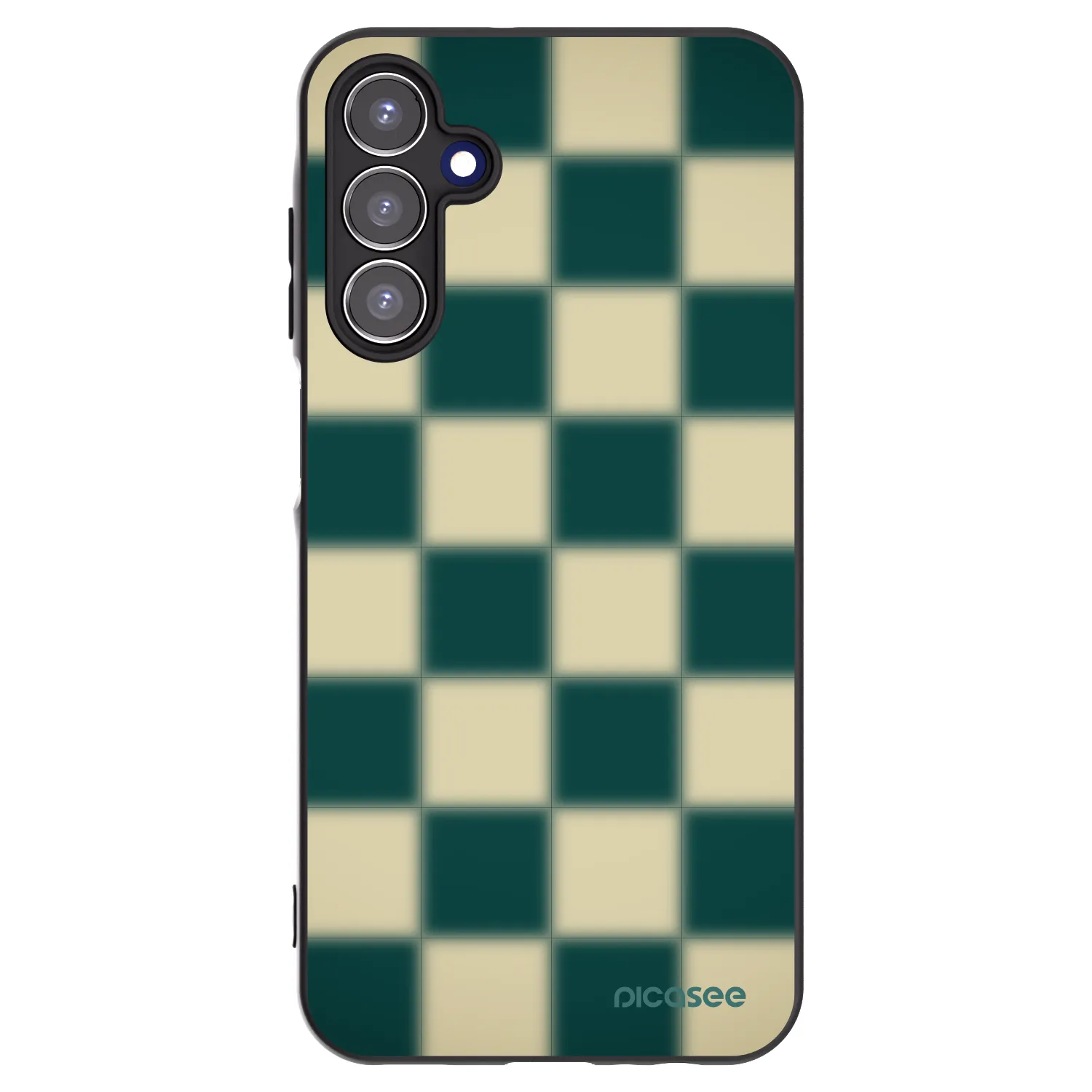 Picasee Μαύρη θήκη σιλικόνης για Samsung Galaxy A15 A155F 4G - Shadow Chess