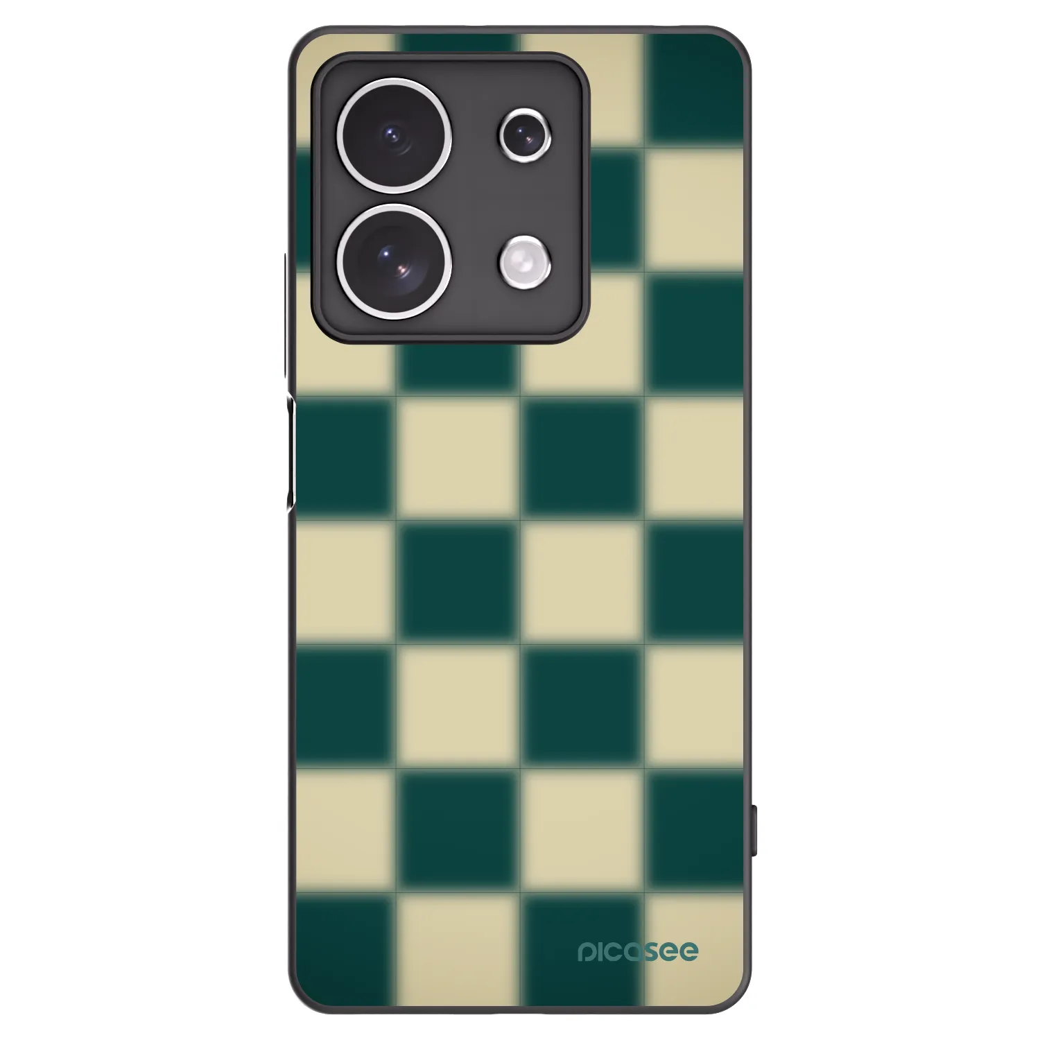 Picasee Μαύρη θήκη σιλικόνης για Xiaomi Redmi Note 13 4G - Shadow Chess