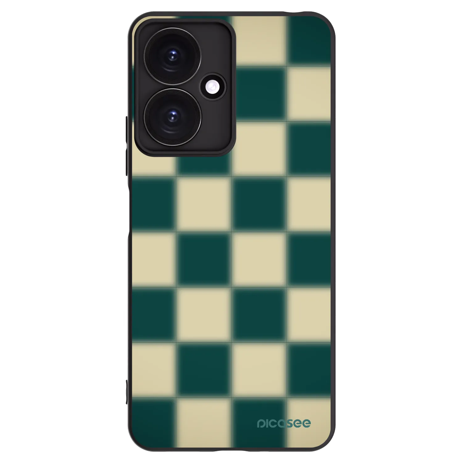 Picasee Μαύρη θήκη σιλικόνης για Xiaomi Redmi 13C 5G - Shadow Chess