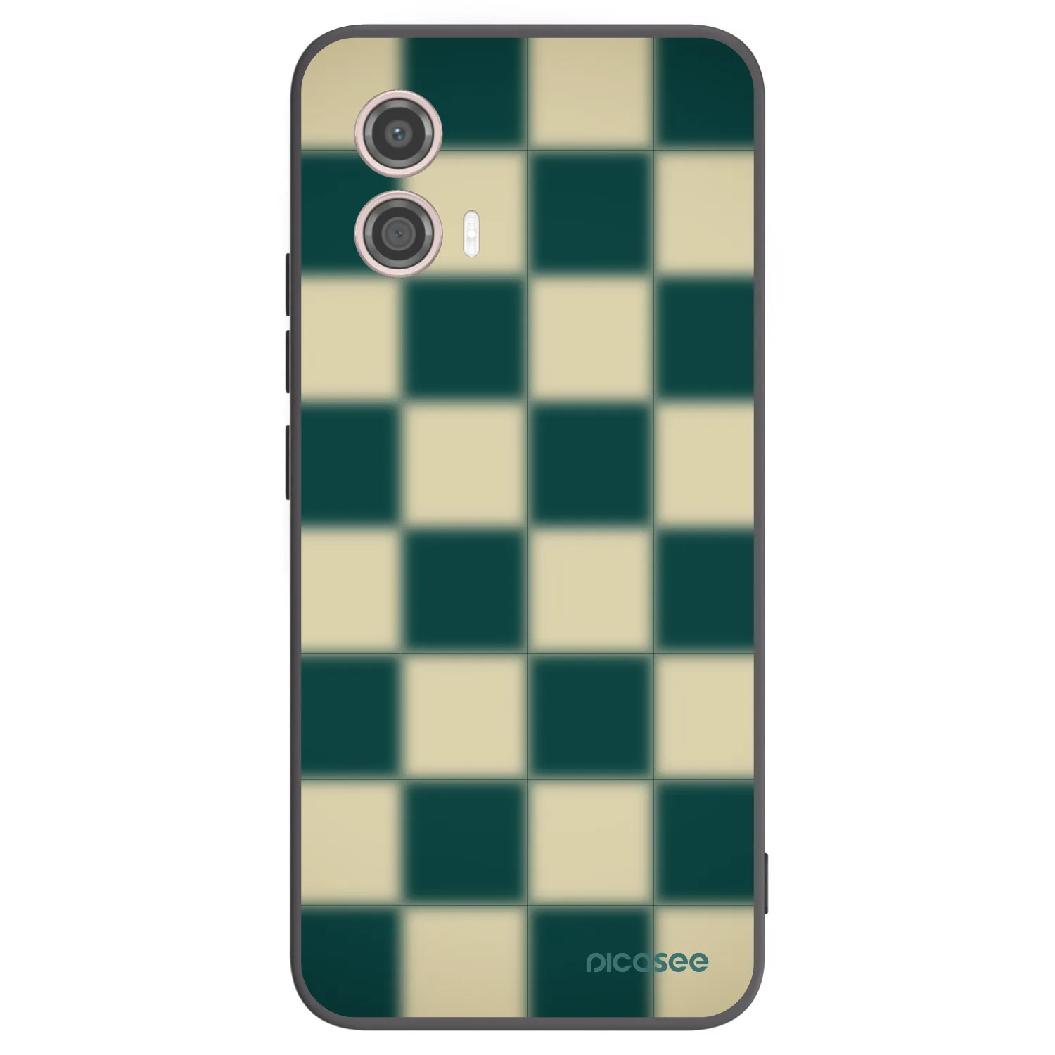Picasee Μαύρη θήκη σιλικόνης για Motorola Moto G53 5G - Shadow Chess
