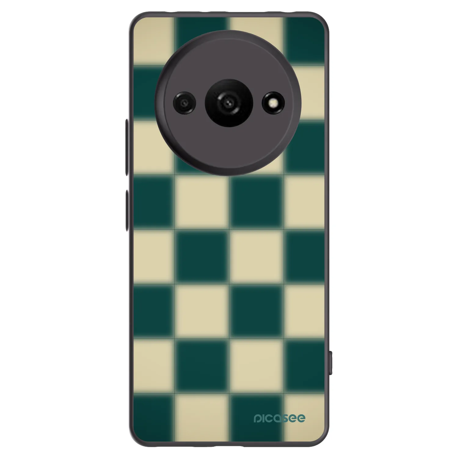 Picasee Μαύρη θήκη σιλικόνης για Xiaomi Redmi A3 - Shadow Chess