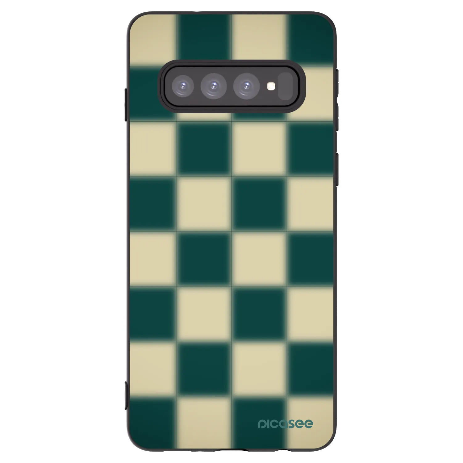 Picasee Μαύρη θήκη σιλικόνης για Samsung Galaxy S10 G973 - Shadow Chess