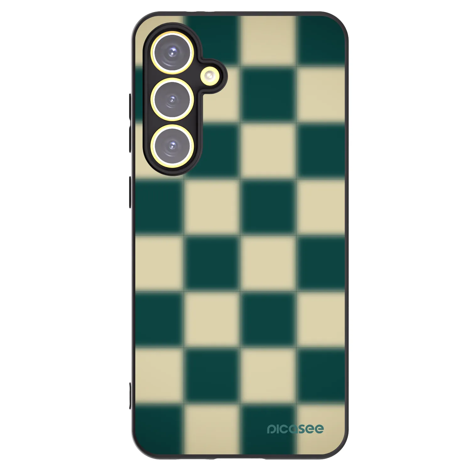 Picasee Μαύρη θήκη σιλικόνης για Samsung Galaxy S24 FE S721B - Shadow Chess